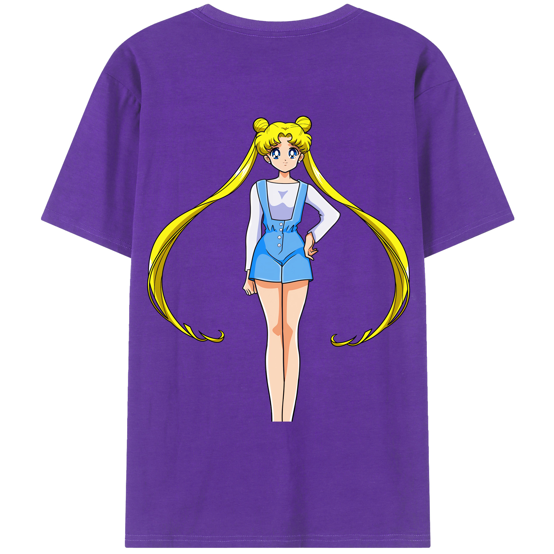 （画像用） 美少女戦士セーラームーン 愛野 美奈子 あいの みなこ Sailor Moon Aino Minako 綿100％ メンズ半袖Tシャツ（バックプリント） 通気性