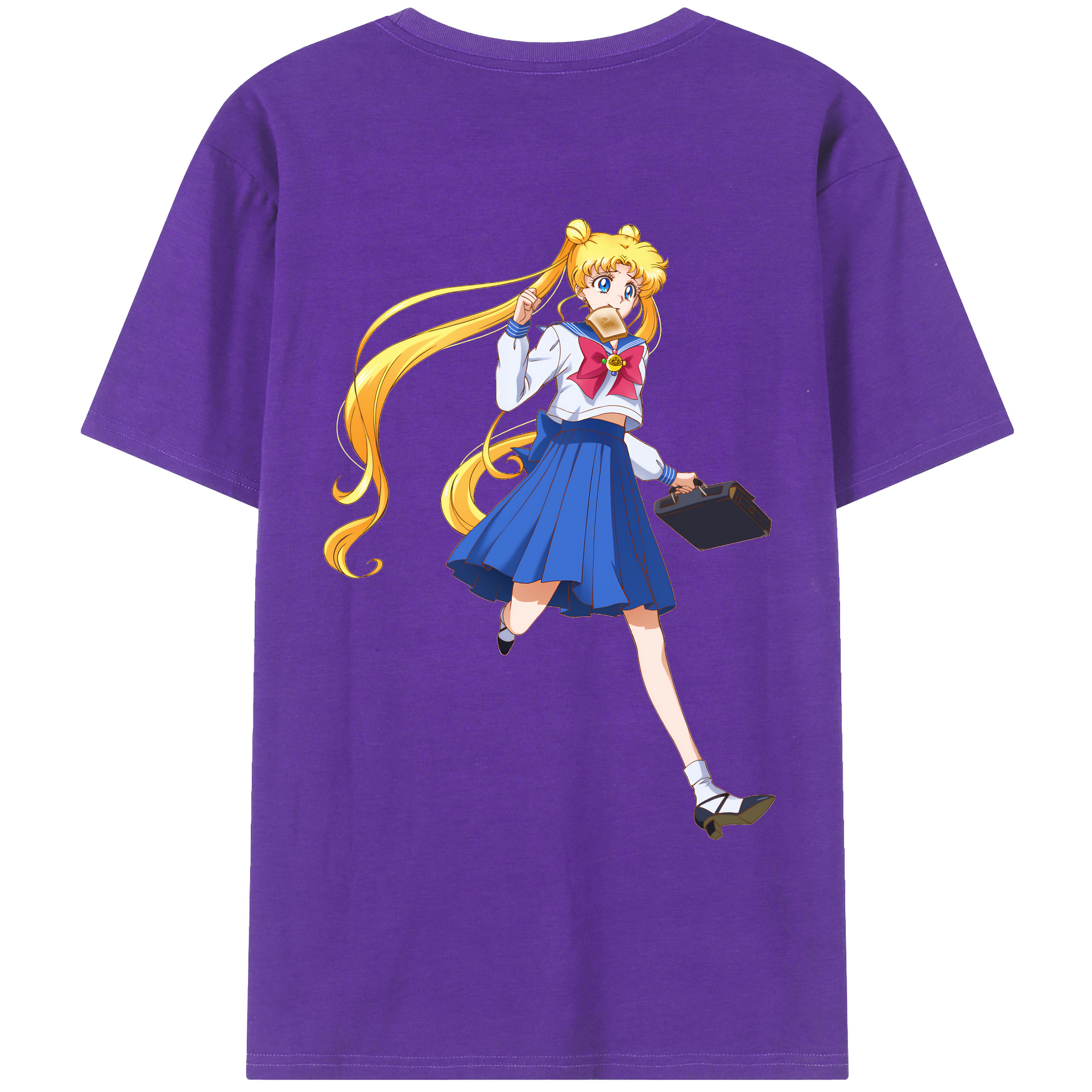（画像用） 美少女戦士セーラームーン 愛野 美奈子 あいの みなこ Sailor Moon Aino Minako 綿100％ メンズ半袖Tシャツ（バックプリント） 通気性