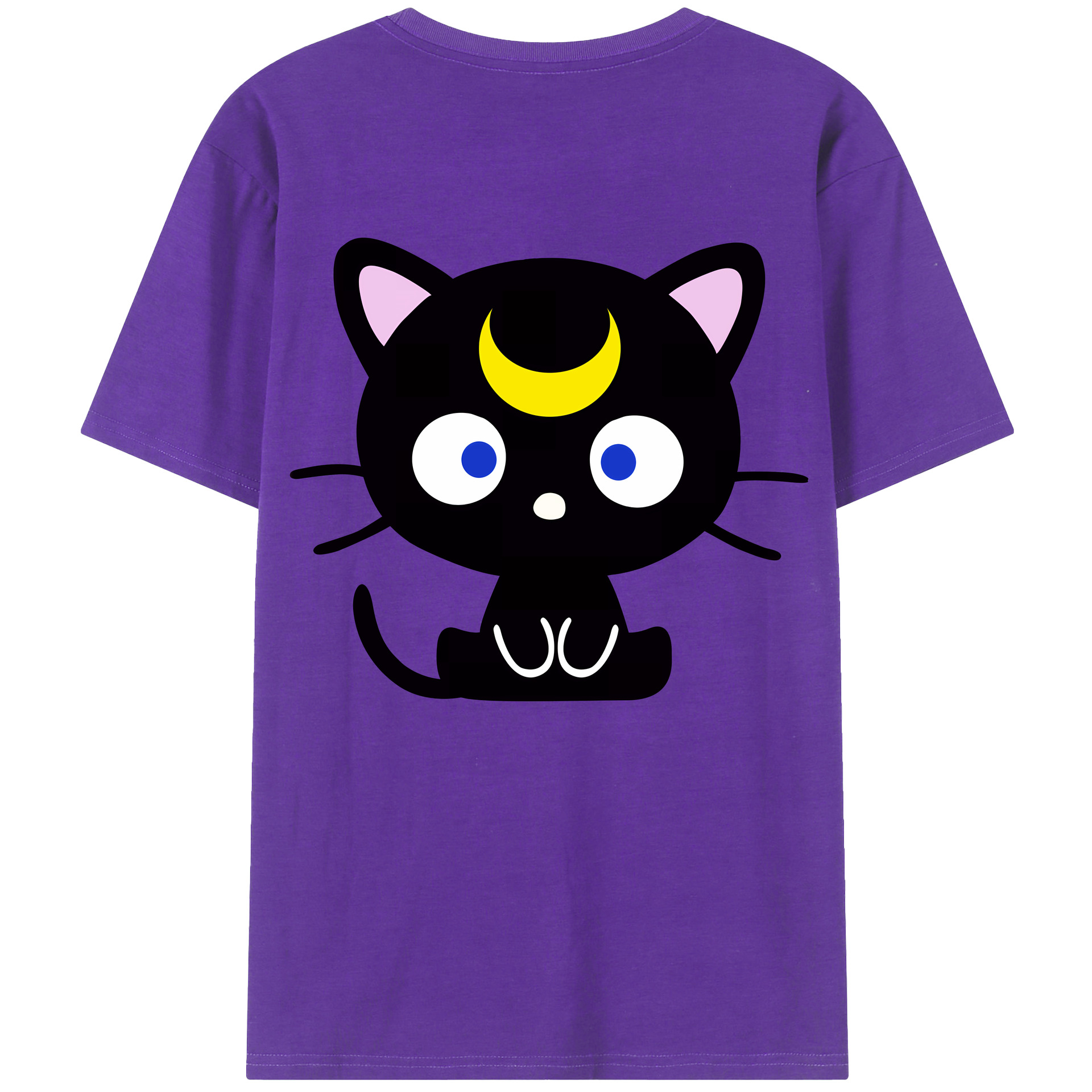 （画像用） 美少女戦士セーラームーン Sailor Moon 綿100％ メンズ半袖Tシャツ（バックプリント） 通気性