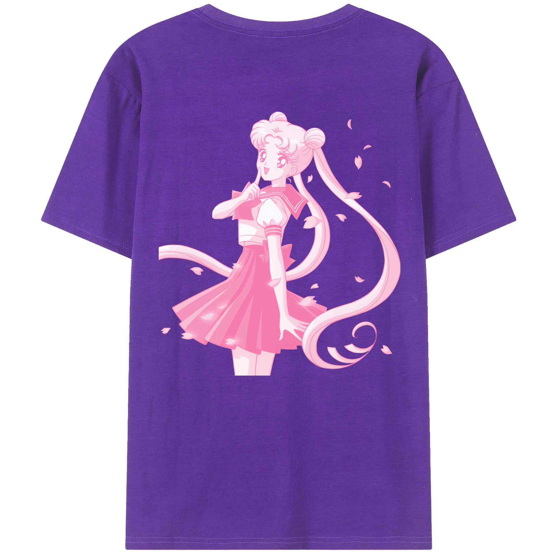 （画像用） 美少女戦士セーラームーン 愛野 美奈子 あいの みなこ Sailor Moon Aino Minako 綿100％ メンズ半袖Tシャツ（バックプリント） 通気性
