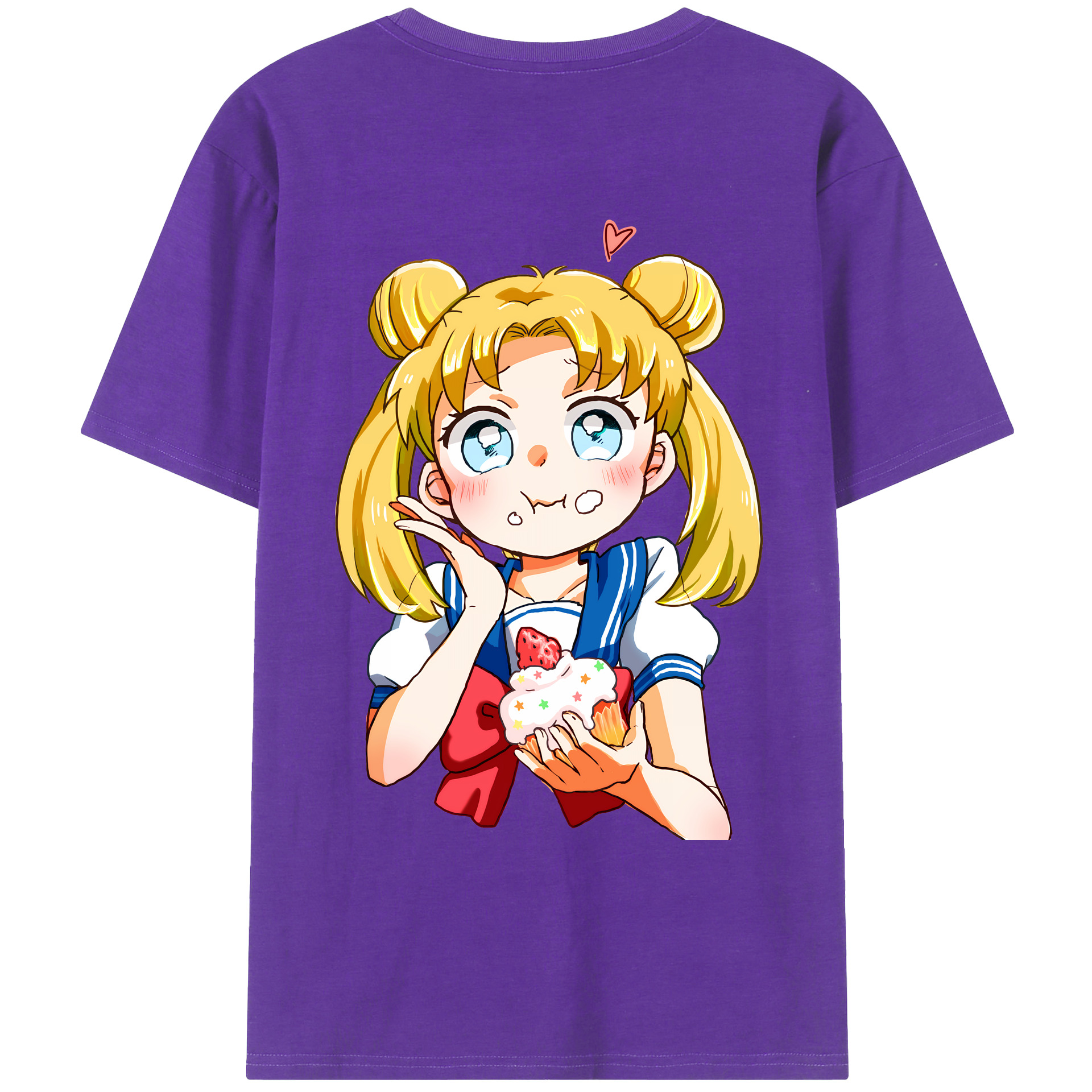 （画像用） 美少女戦士セーラームーン 愛野 美奈子 あいの みなこ Sailor Moon Aino Minako 綿100％ メンズ半袖Tシャツ（バックプリント） 通気性