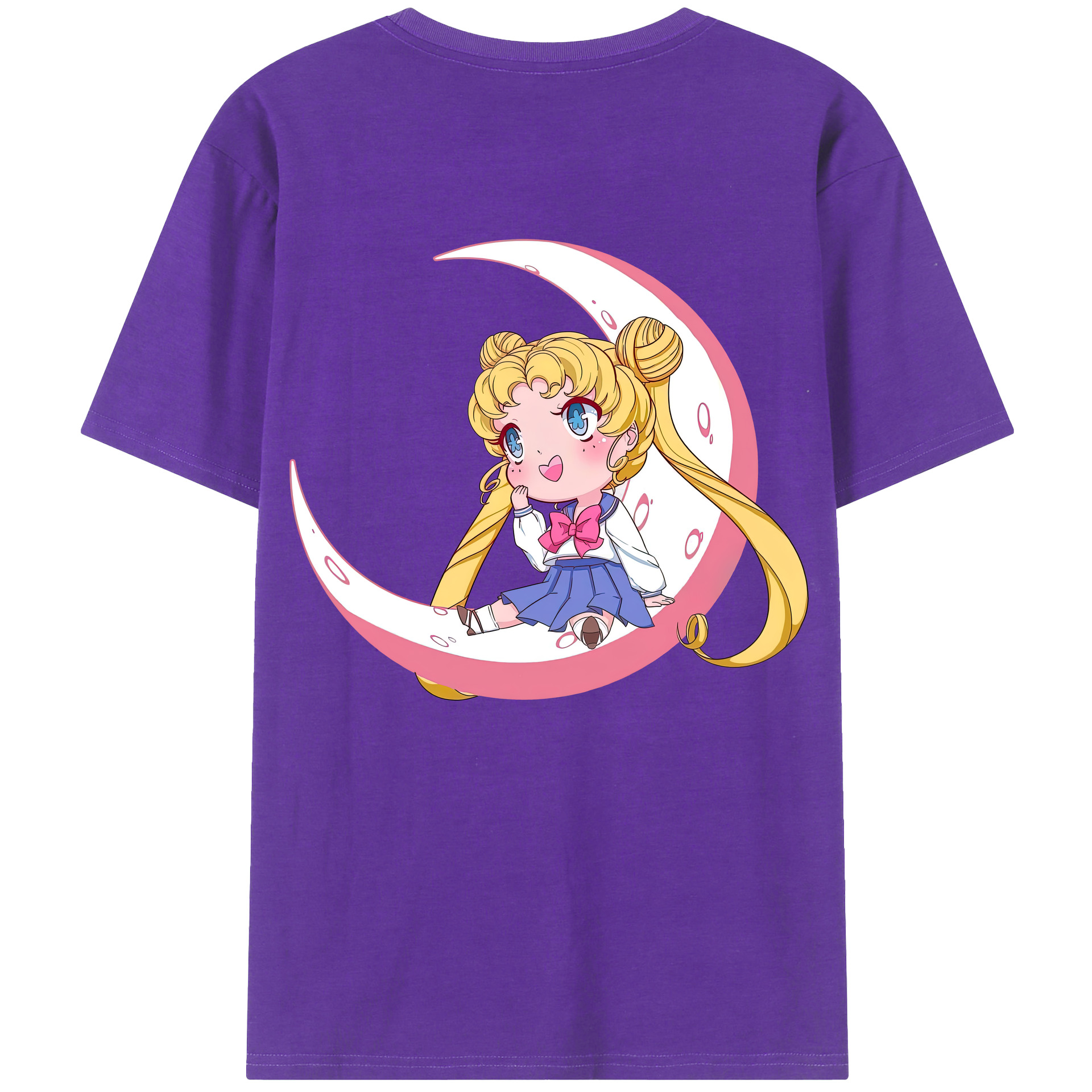 （画像用） 美少女戦士セーラームーン 愛野 美奈子 あいの みなこ Sailor Moon Aino Minako 綿100％ メンズ半袖Tシャツ（バックプリント） 通気性