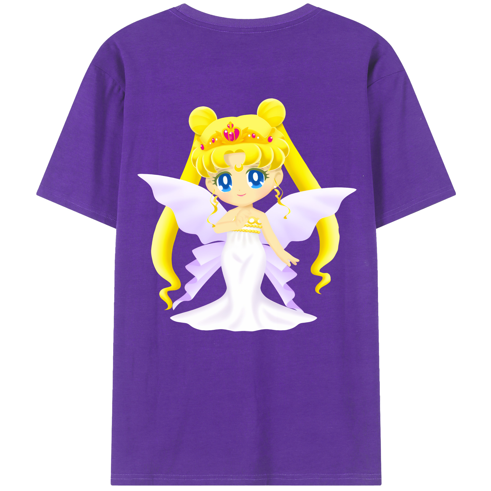 （画像用） 美少女戦士セーラームーン 愛野 美奈子 あいの みなこ Sailor Moon Aino Minako 綿100％ メンズ半袖Tシャツ（バックプリント） 通気性