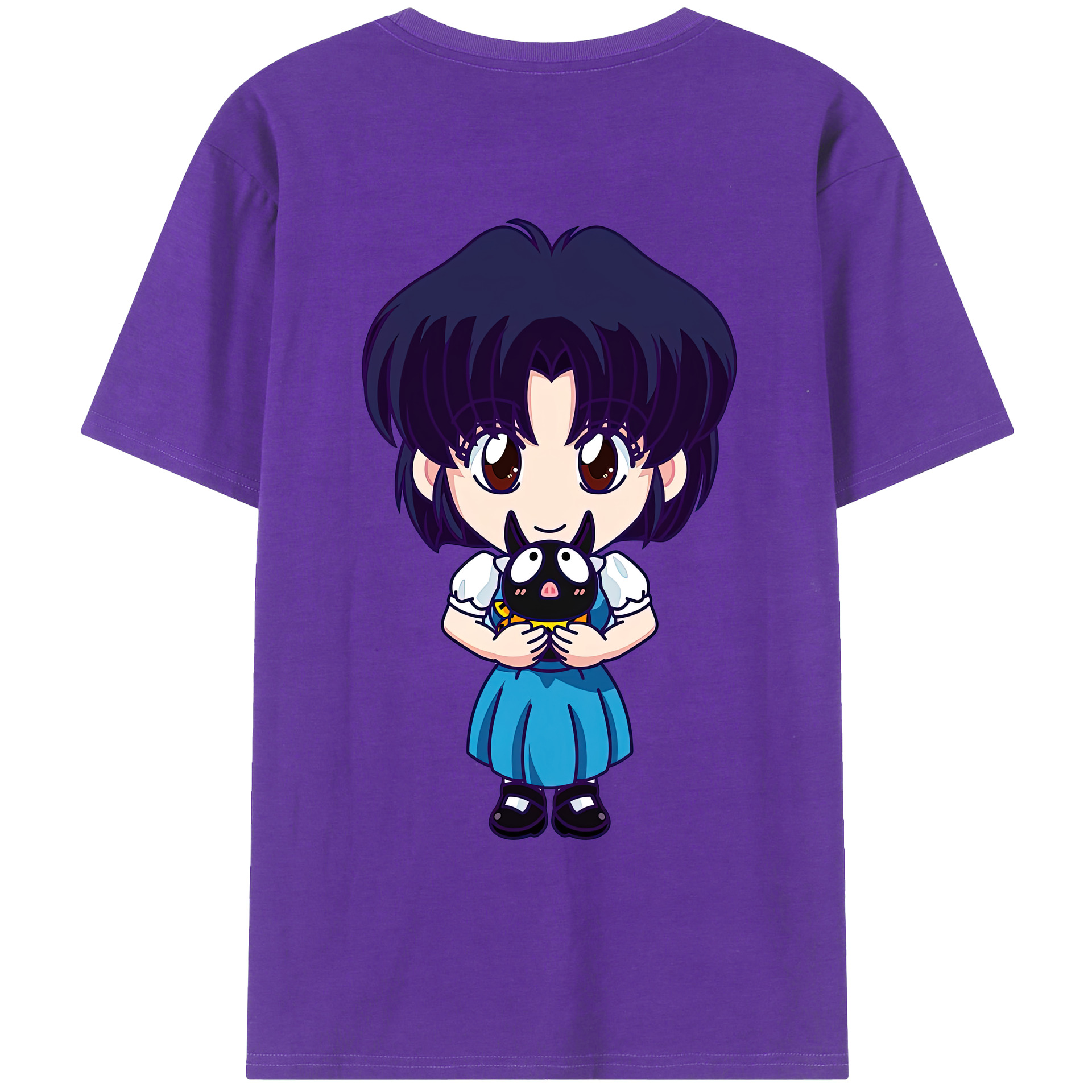 （画像用） 美少女戦士セーラームーン 水野 亜美 みずの あみ Sailor Moon Mizuno Ami 綿100％ メンズ半袖Tシャツ（バックプリント） 通気性