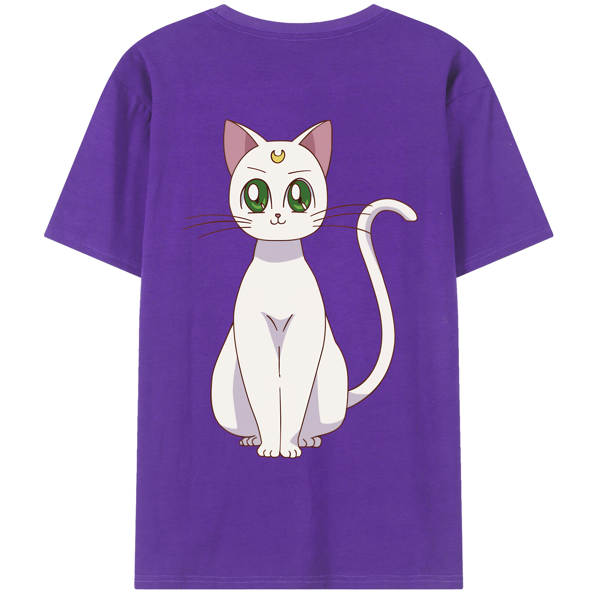 （画像用） 美少女戦士セーラームーン Sailor Moon 綿100％ メンズ半袖Tシャツ（バックプリント） 通気性