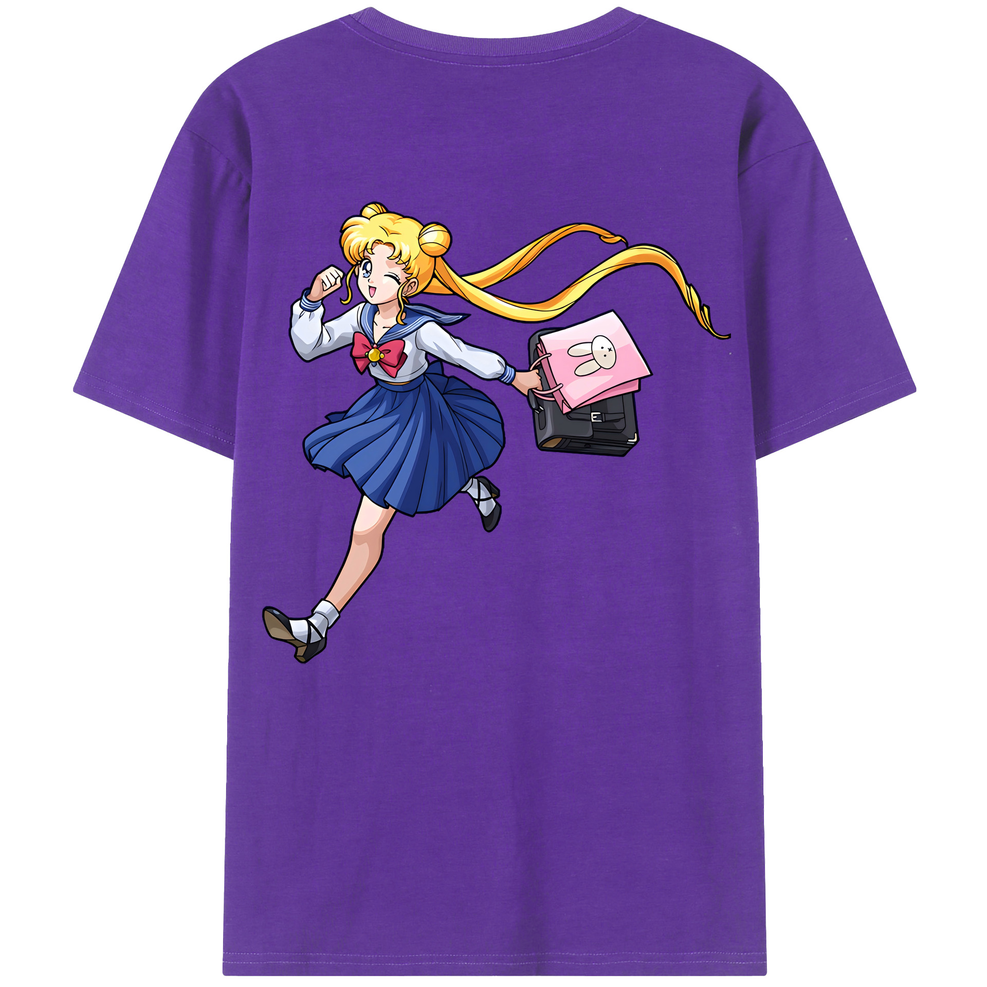 （画像用） 美少女戦士セーラームーン 愛野 美奈子 あいの みなこ Sailor Moon Aino Minako 綿100％ メンズ半袖Tシャツ（バックプリント） 通気性