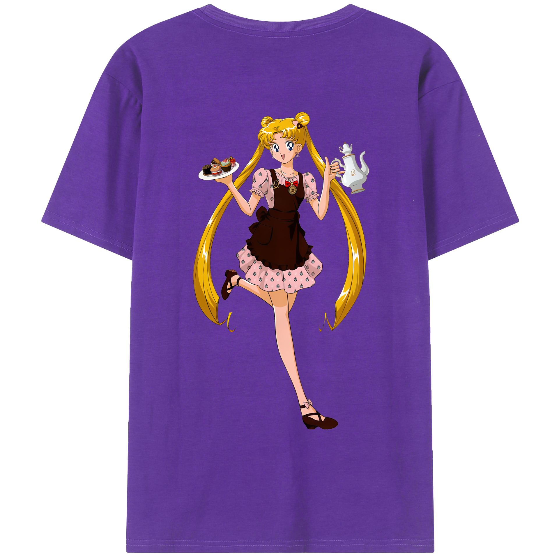 （画像用） 美少女戦士セーラームーン 愛野 美奈子 あいの みなこ Sailor Moon Aino Minako 綿100％ メンズ半袖Tシャツ（バックプリント） 通気性