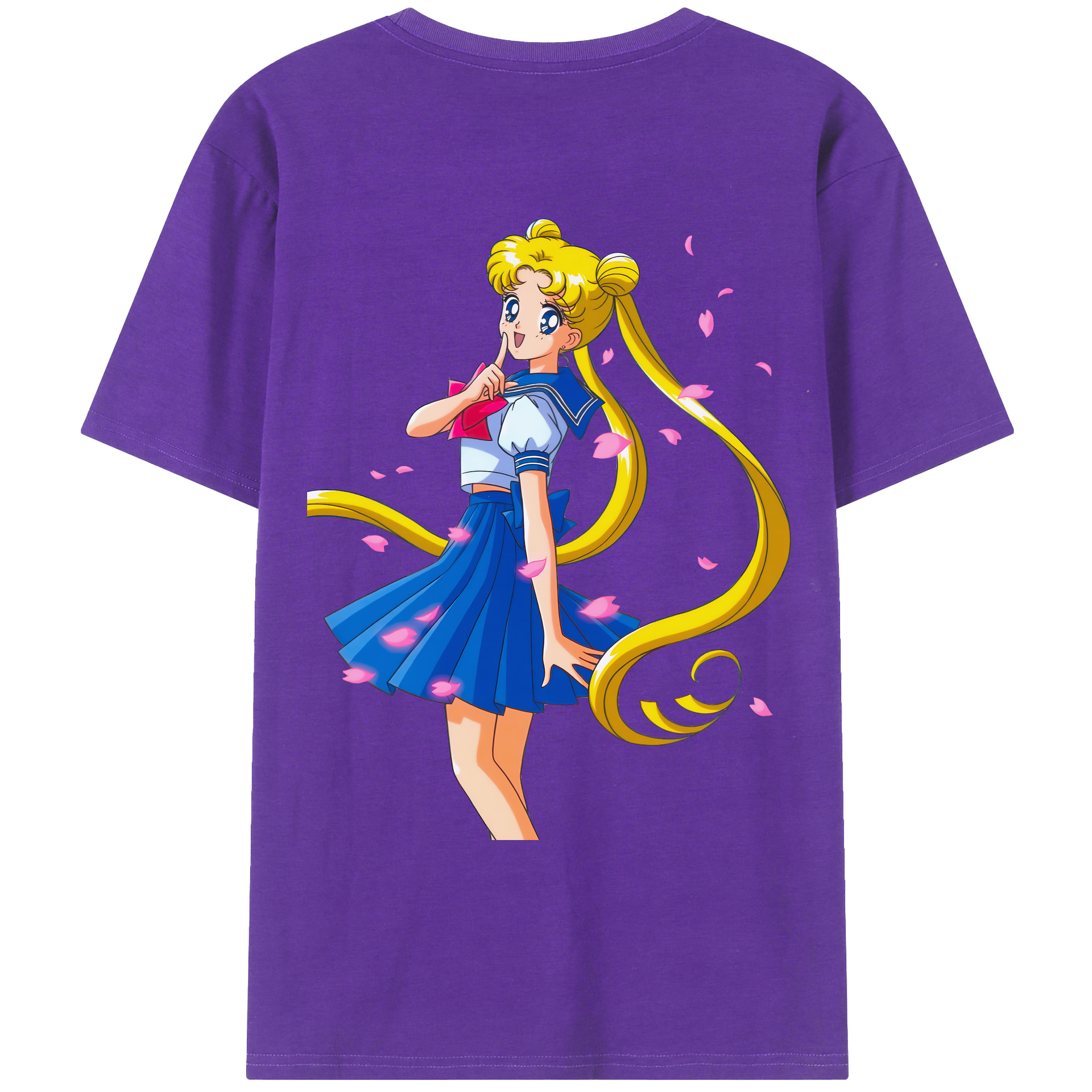 （画像用） 美少女戦士セーラームーン 愛野 美奈子 あいの みなこ Sailor Moon Aino Minako 綿100％ メンズ半袖Tシャツ（バックプリント） 通気性