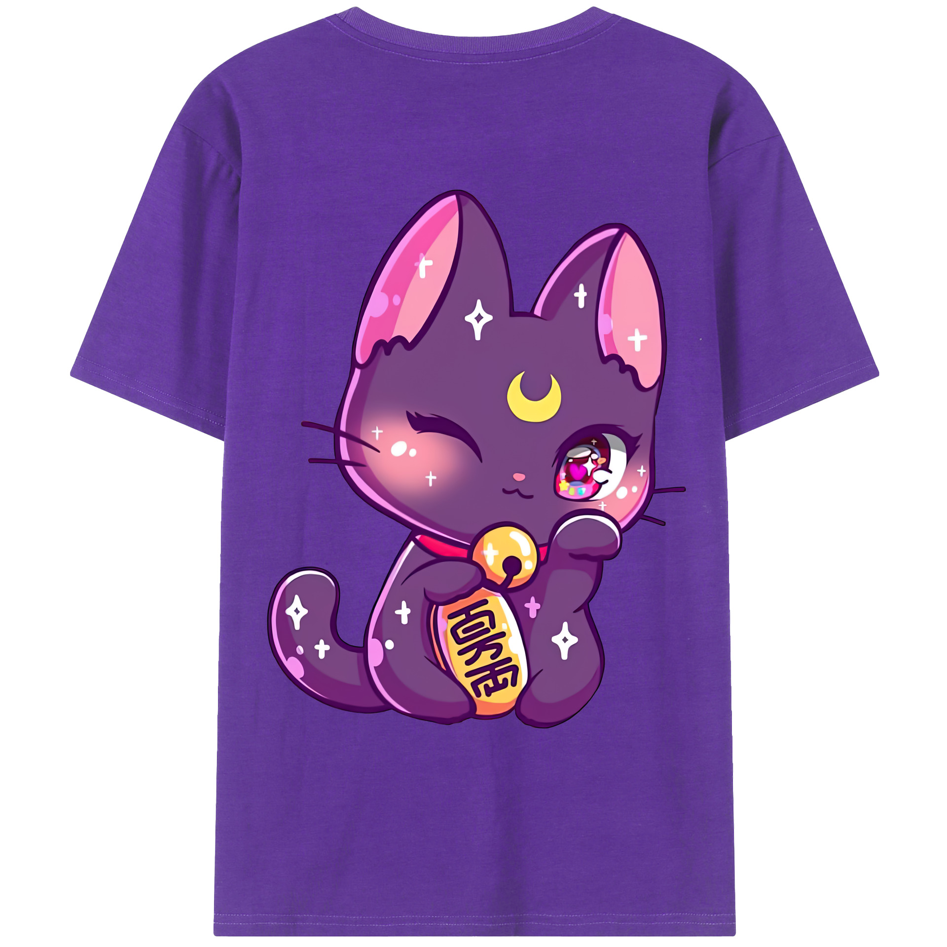 （画像用） 美少女戦士セーラームーン Sailor Moon 綿100％ メンズ半袖Tシャツ（バックプリント） 通気性