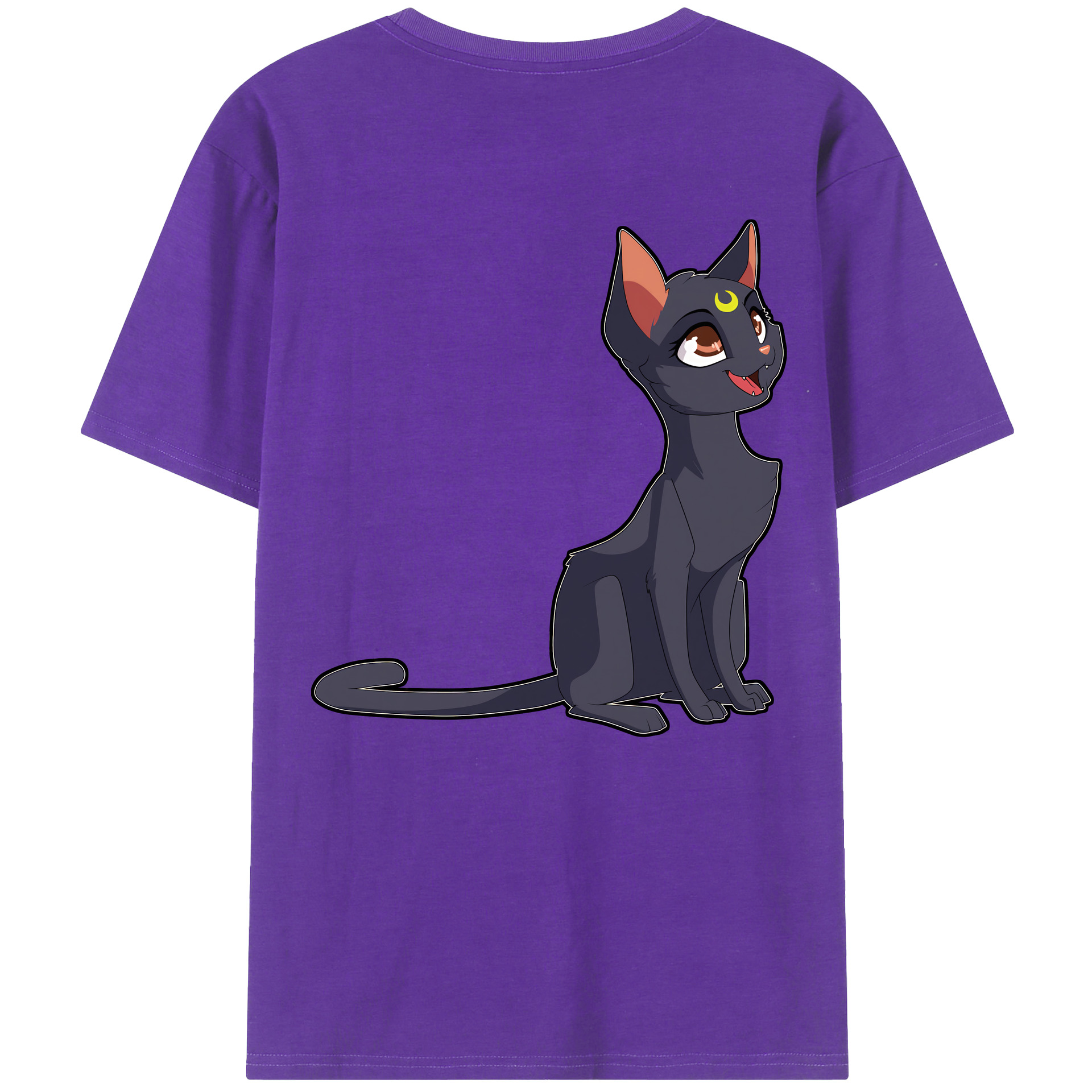 （画像用） 美少女戦士セーラームーン Sailor Moon 綿100％ メンズ半袖Tシャツ（バックプリント） 通気性