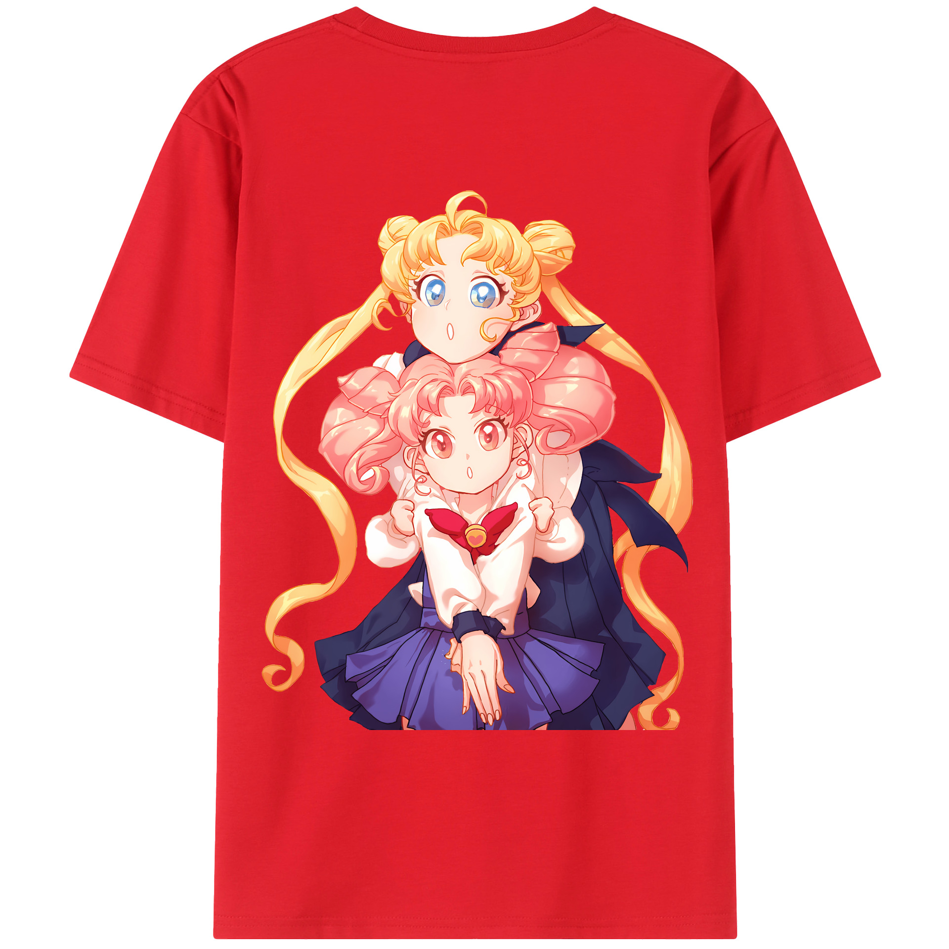 （画像用） 美少女戦士セーラームーン 愛野 美奈子 あいの みなこ Sailor Moon Aino Minako 綿100％ メンズ半袖Tシャツ（バックプリント） 通気性