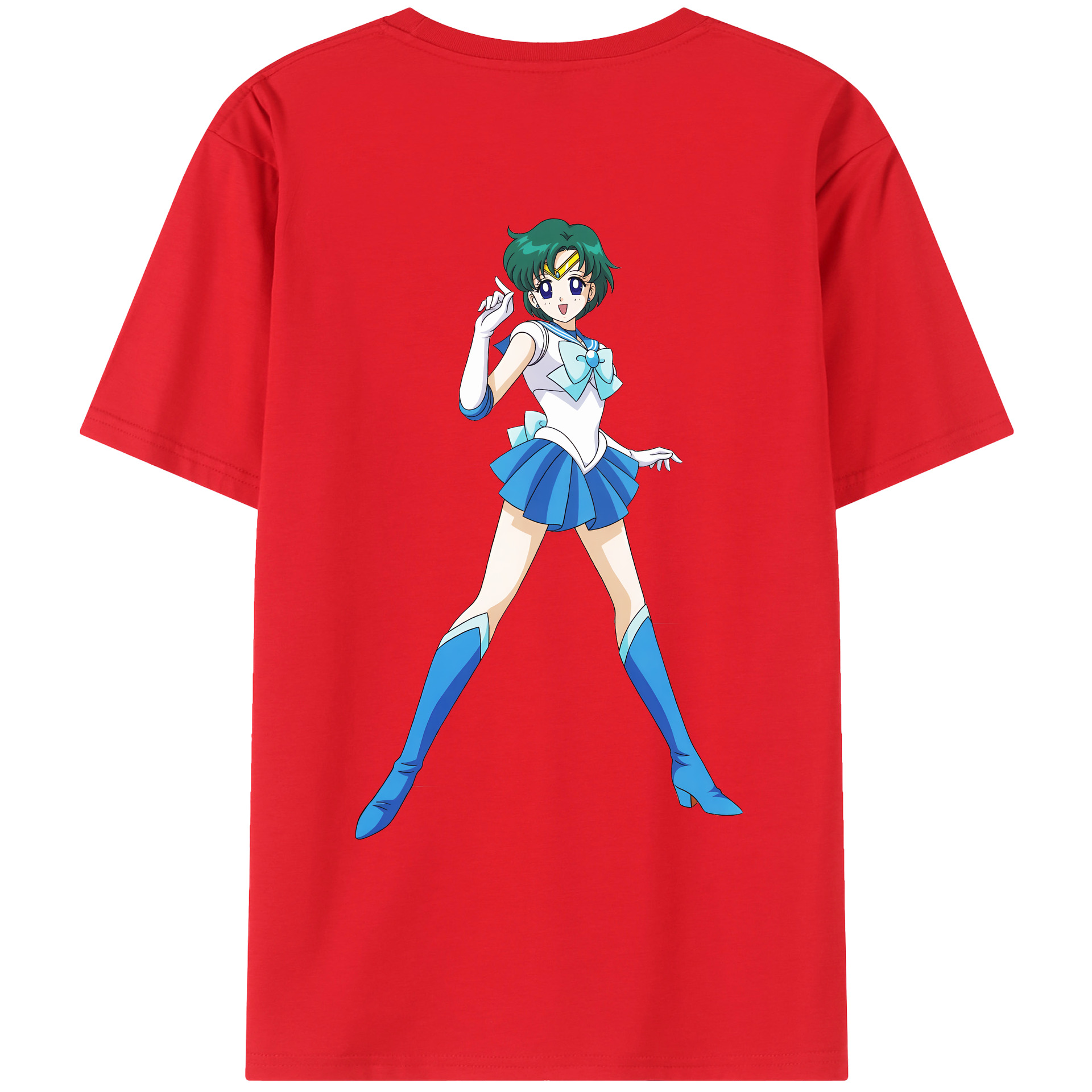 （画像用） 美少女戦士セーラームーン 海王 みちる（かいおう みちる） Sailor Moon Kaiou Michiru 綿100％ メンズ半袖Tシャツ（バックプリント） 通気性