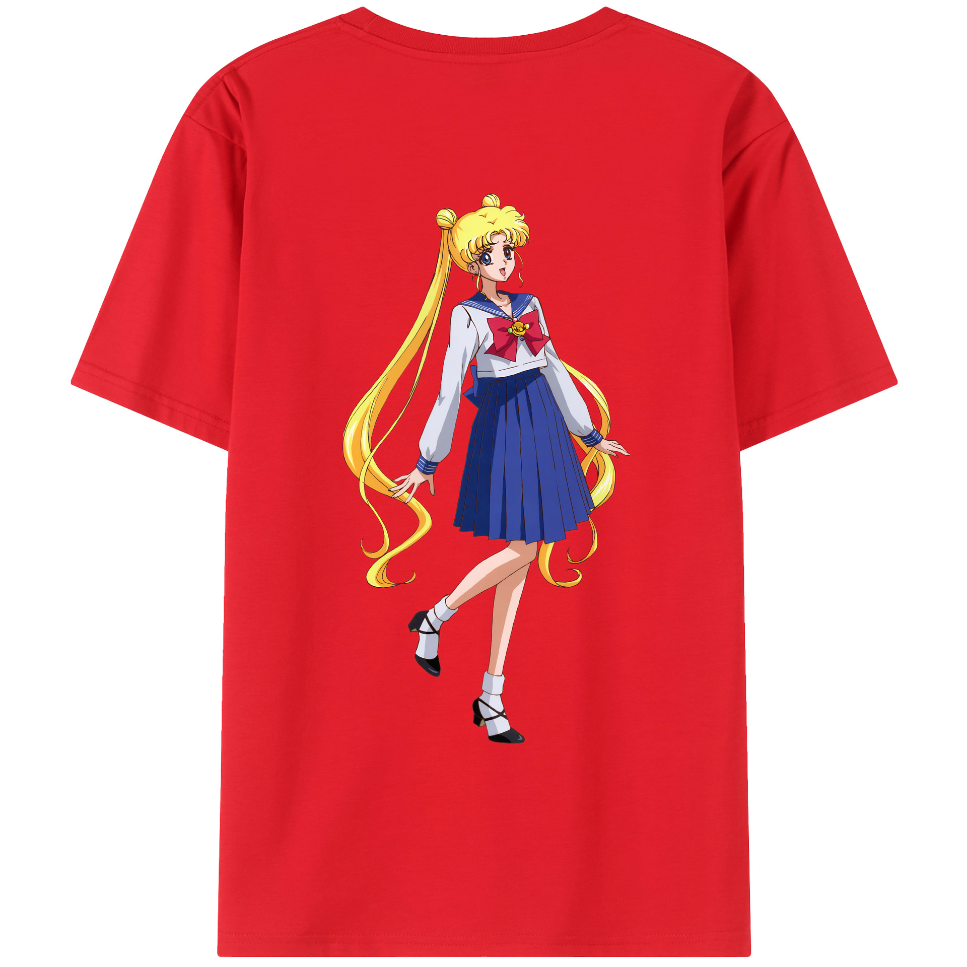 （画像用） 美少女戦士セーラームーン 愛野 美奈子 あいの みなこ Sailor Moon Aino Minako 綿100％ メンズ半袖Tシャツ（バックプリント） 通気性
