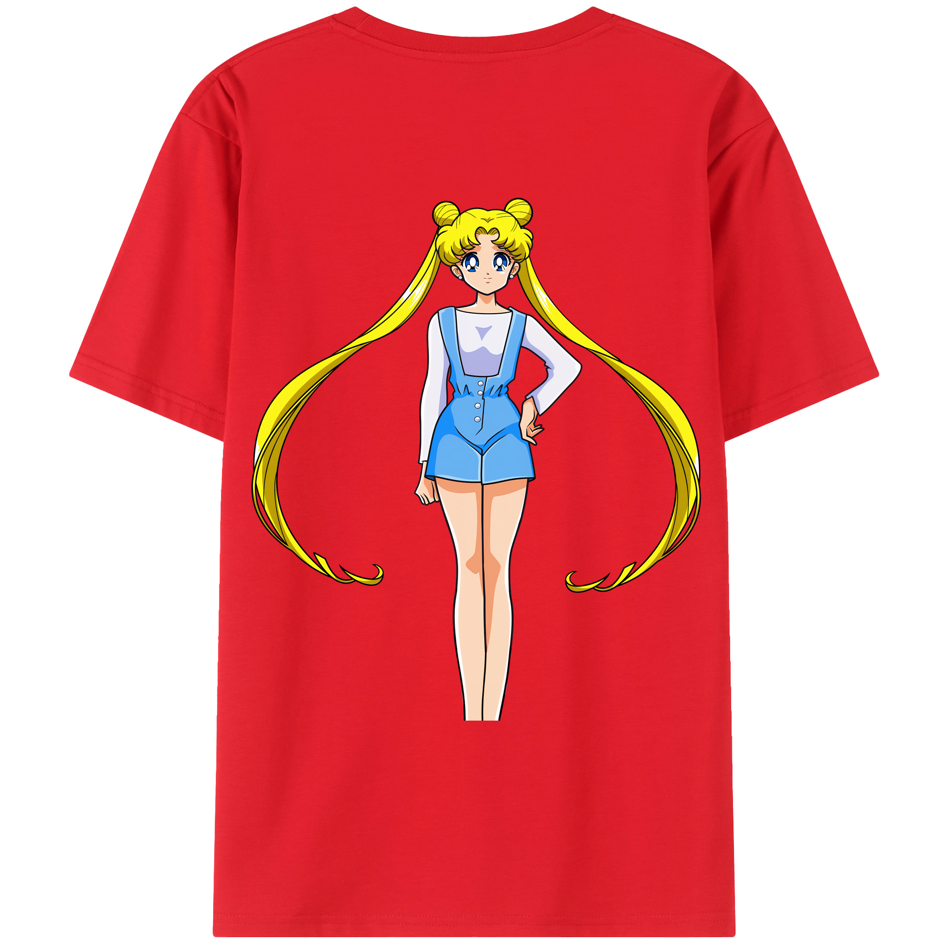 （画像用） 美少女戦士セーラームーン 愛野 美奈子 あいの みなこ Sailor Moon Aino Minako 綿100％ メンズ半袖Tシャツ（バックプリント） 通気性