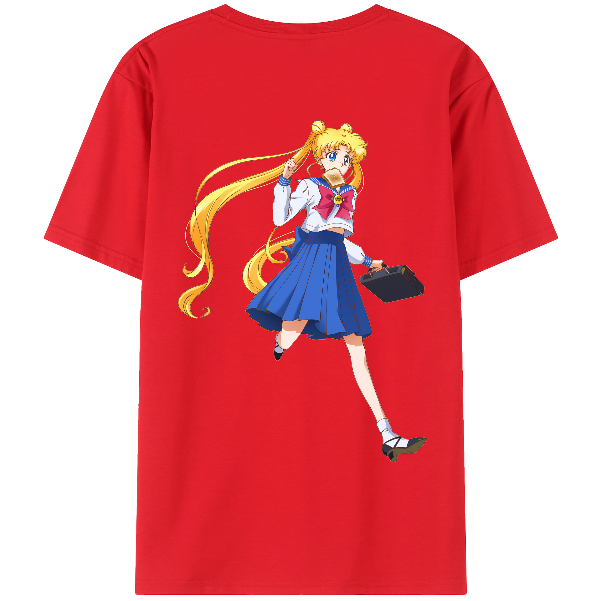 （画像用） 美少女戦士セーラームーン 愛野 美奈子 あいの みなこ Sailor Moon Aino Minako 綿100％ メンズ半袖Tシャツ（バックプリント） 通気性