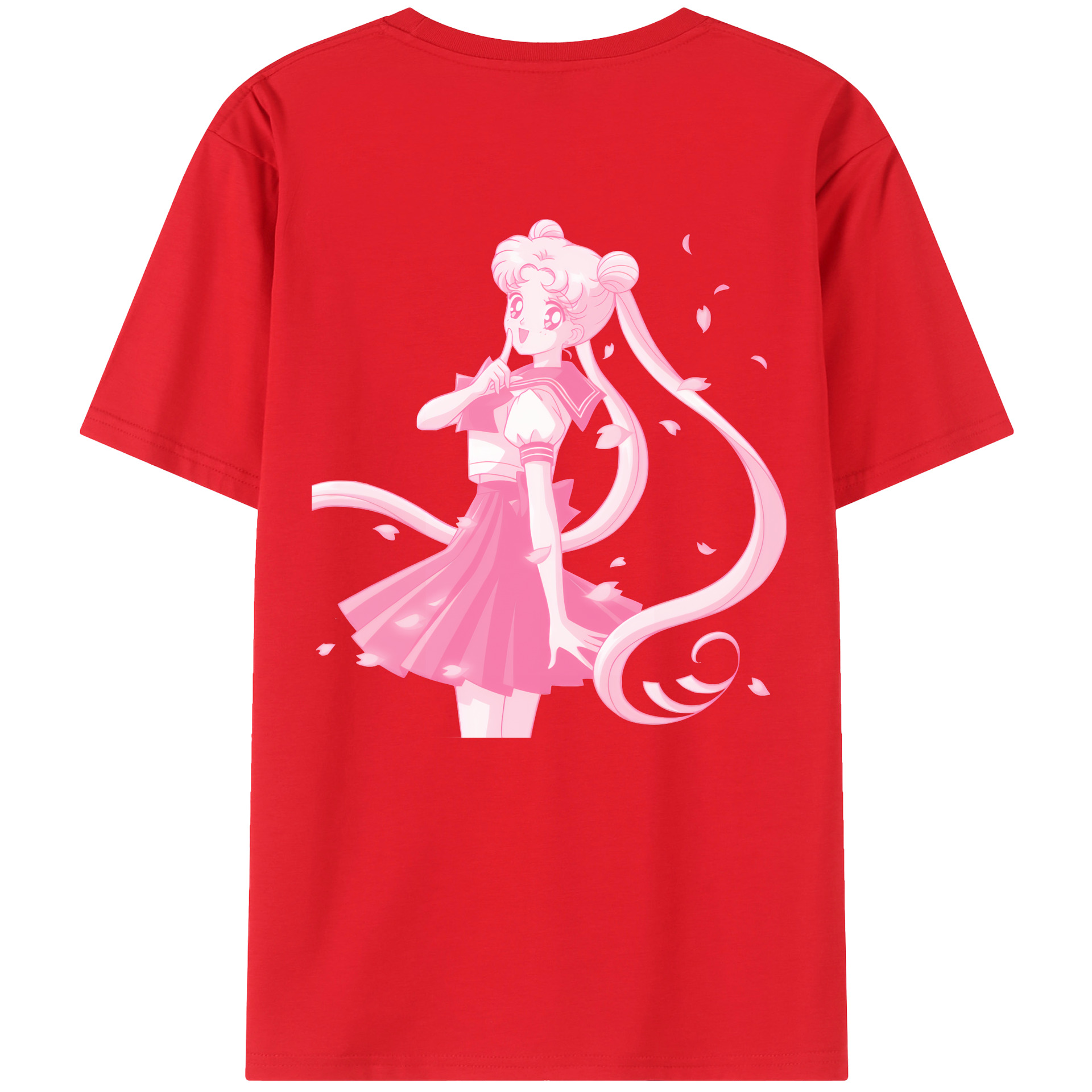 （画像用） 美少女戦士セーラームーン 愛野 美奈子 あいの みなこ Sailor Moon Aino Minako 綿100％ メンズ半袖Tシャツ（バックプリント） 通気性