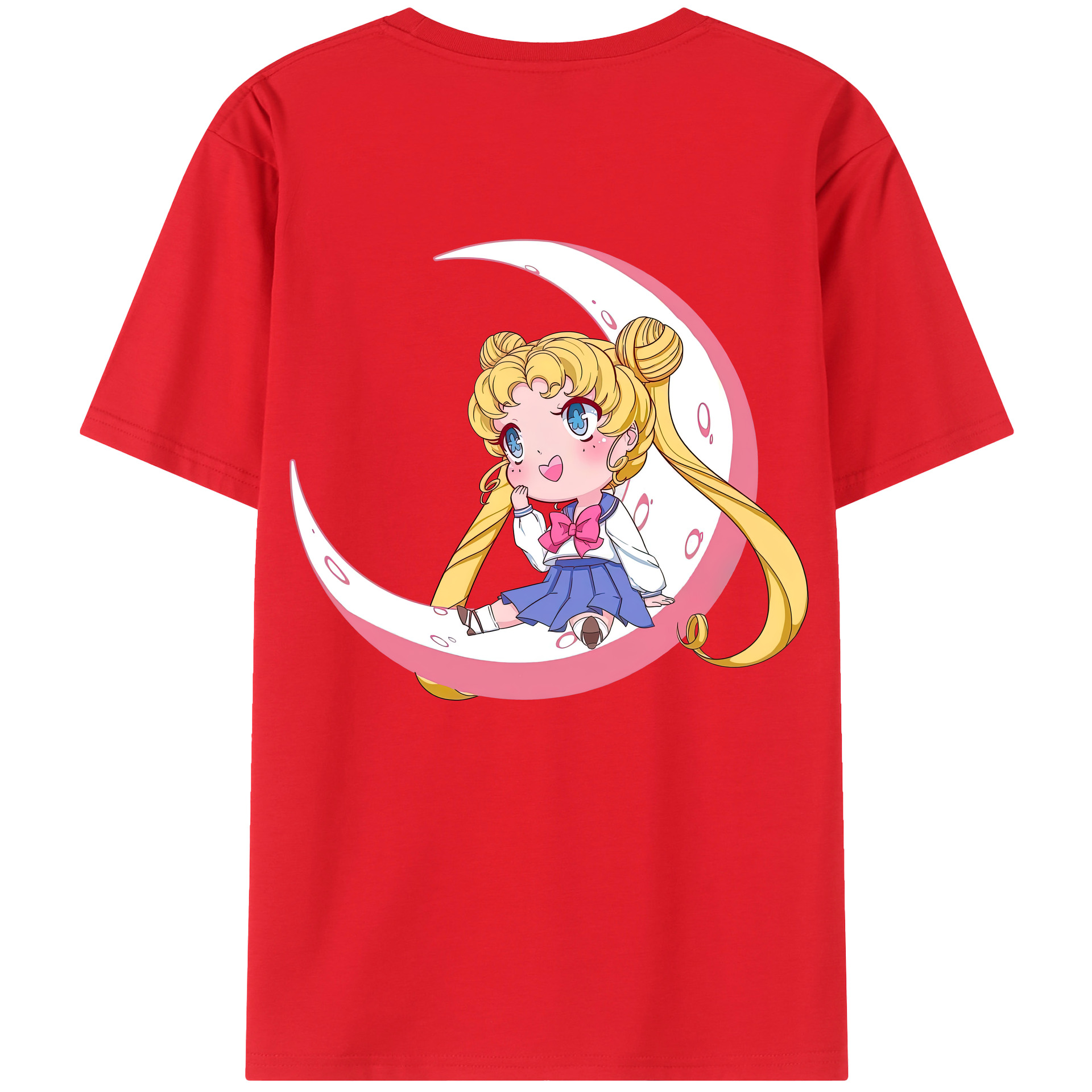（画像用） 美少女戦士セーラームーン 愛野 美奈子 あいの みなこ Sailor Moon Aino Minako 綿100％ メンズ半袖Tシャツ（バックプリント） 通気性