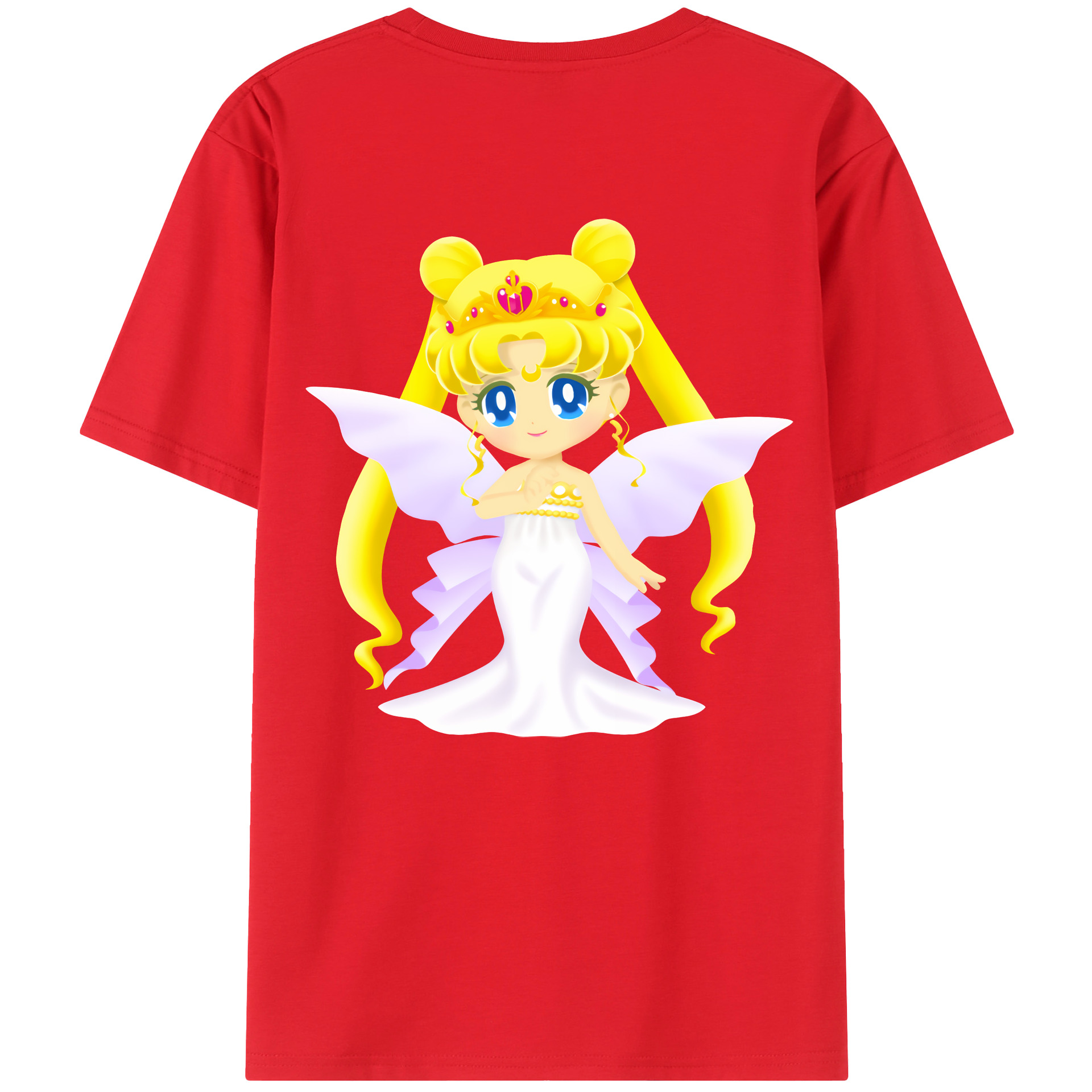 （画像用） 美少女戦士セーラームーン 愛野 美奈子 あいの みなこ Sailor Moon Aino Minako 綿100％ メンズ半袖Tシャツ（バックプリント） 通気性
