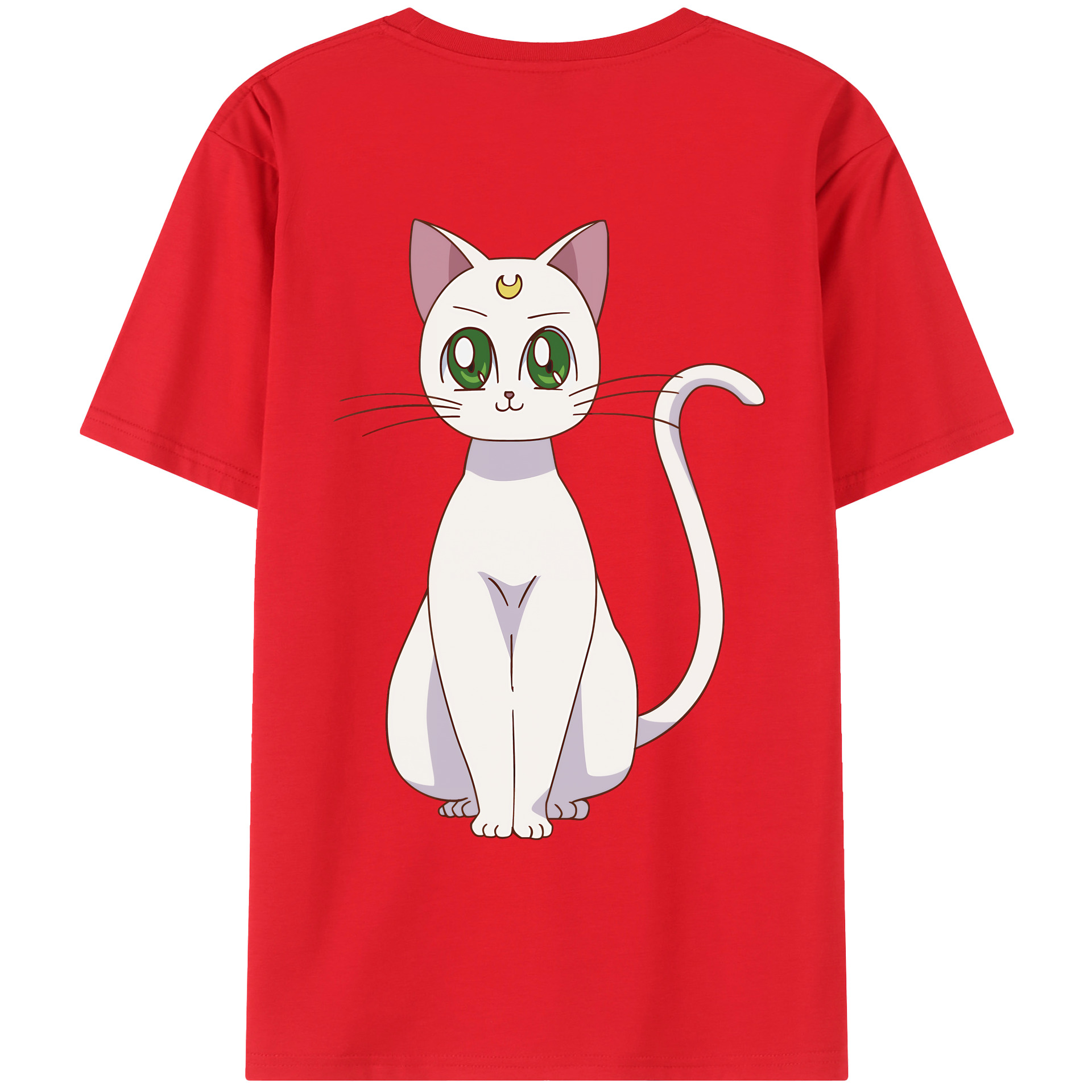 （画像用） 美少女戦士セーラームーン Sailor Moon 綿100％ メンズ半袖Tシャツ（バックプリント） 通気性