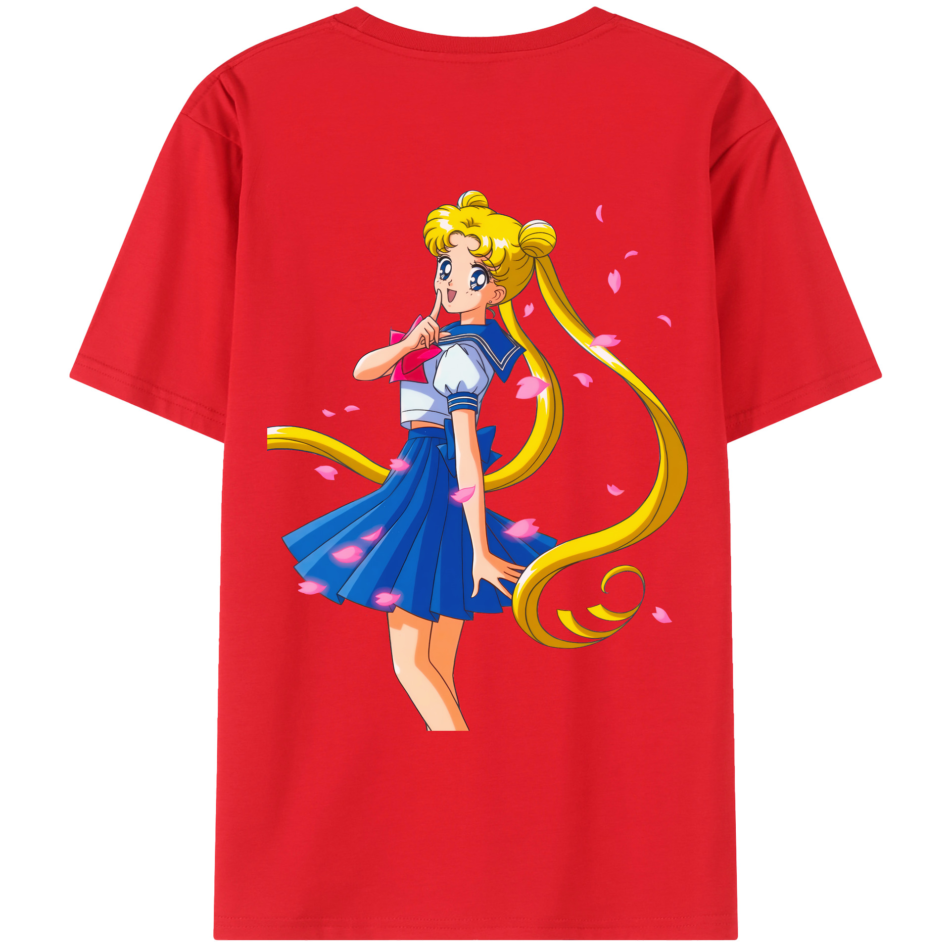 （画像用） 美少女戦士セーラームーン 愛野 美奈子 あいの みなこ Sailor Moon Aino Minako 綿100％ メンズ半袖Tシャツ（バックプリント） 通気性