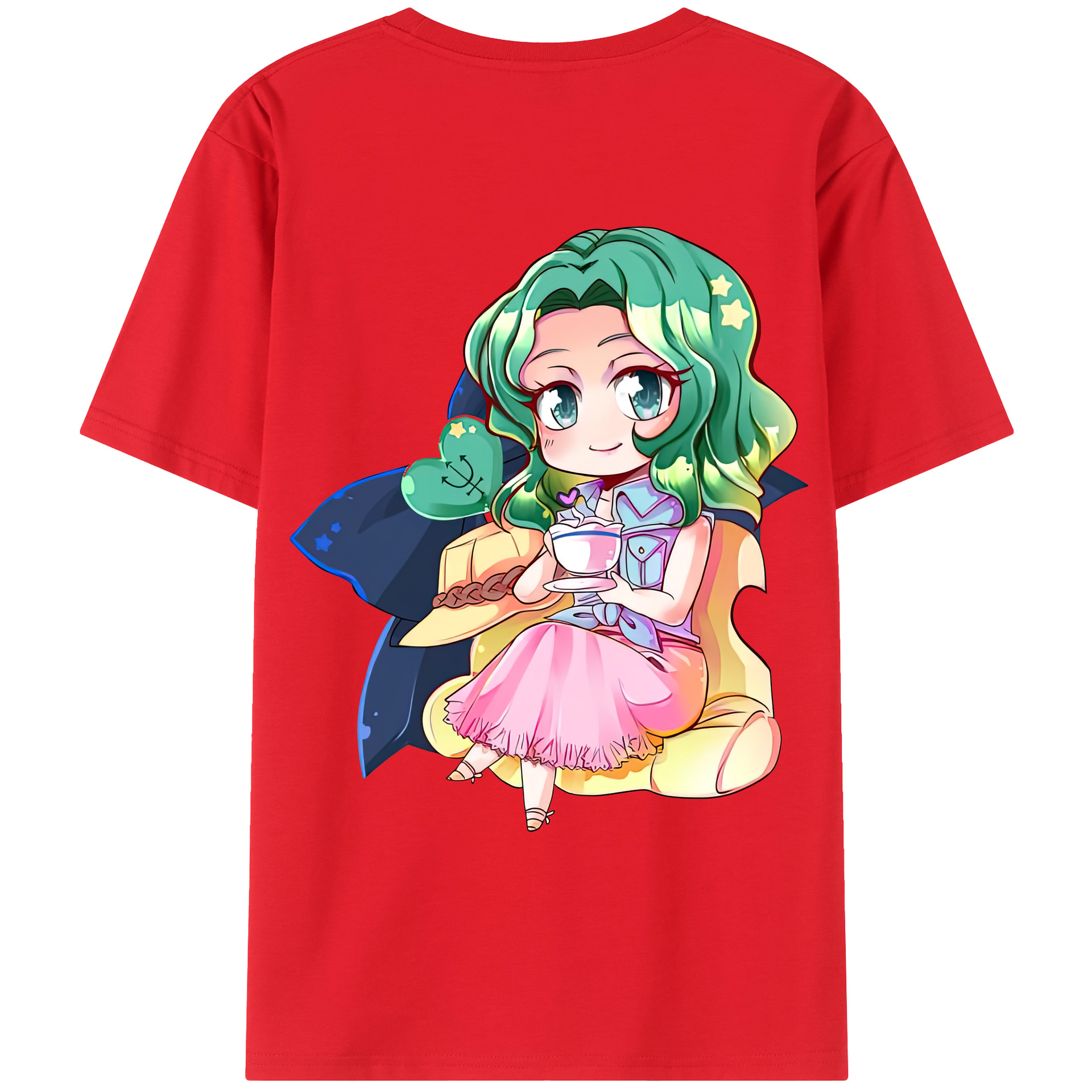 （画像用） 美少女戦士セーラームーン 海王 みちる（かいおう みちる） Sailor Moon Kaiou Michiru 綿100％ メンズ半袖Tシャツ（バックプリント） 通気性