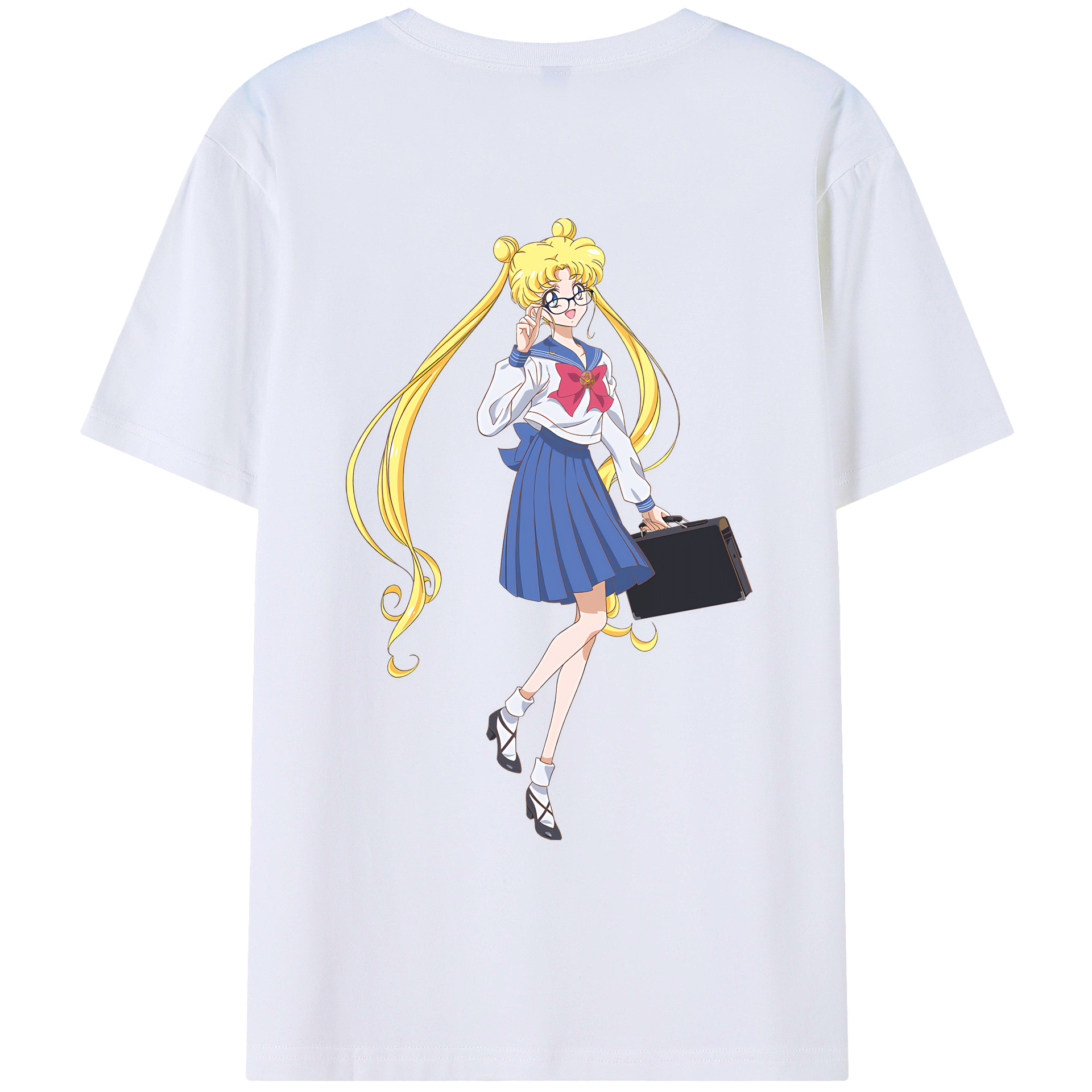 （画像用） 美少女戦士セーラームーン 愛野 美奈子 あいの みなこ Sailor Moon Aino Minako 綿100％ メンズ半袖Tシャツ（バックプリント） 通気性