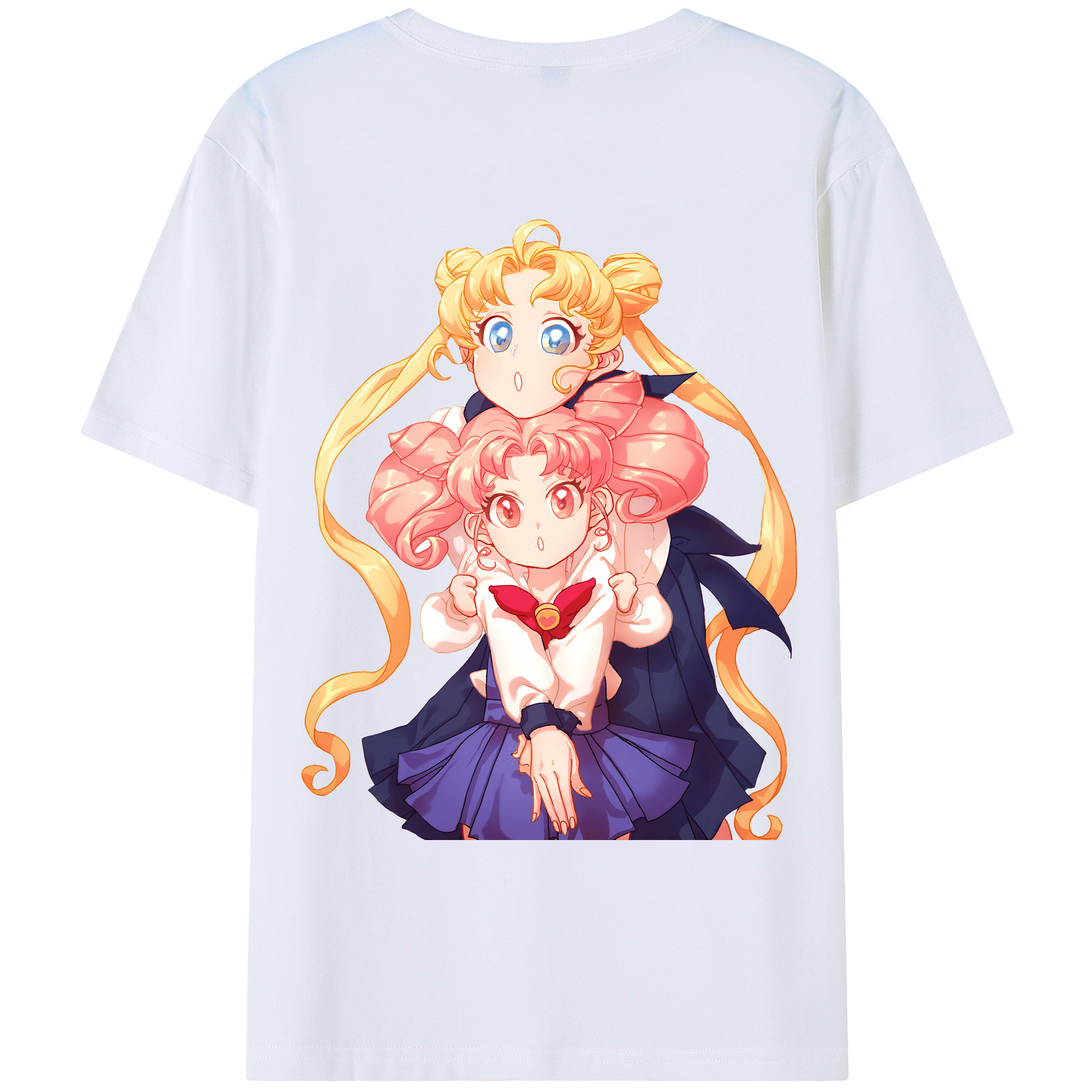 （画像用） 美少女戦士セーラームーン 愛野 美奈子 あいの みなこ Sailor Moon Aino Minako 綿100％ メンズ半袖Tシャツ（バックプリント） 通気性