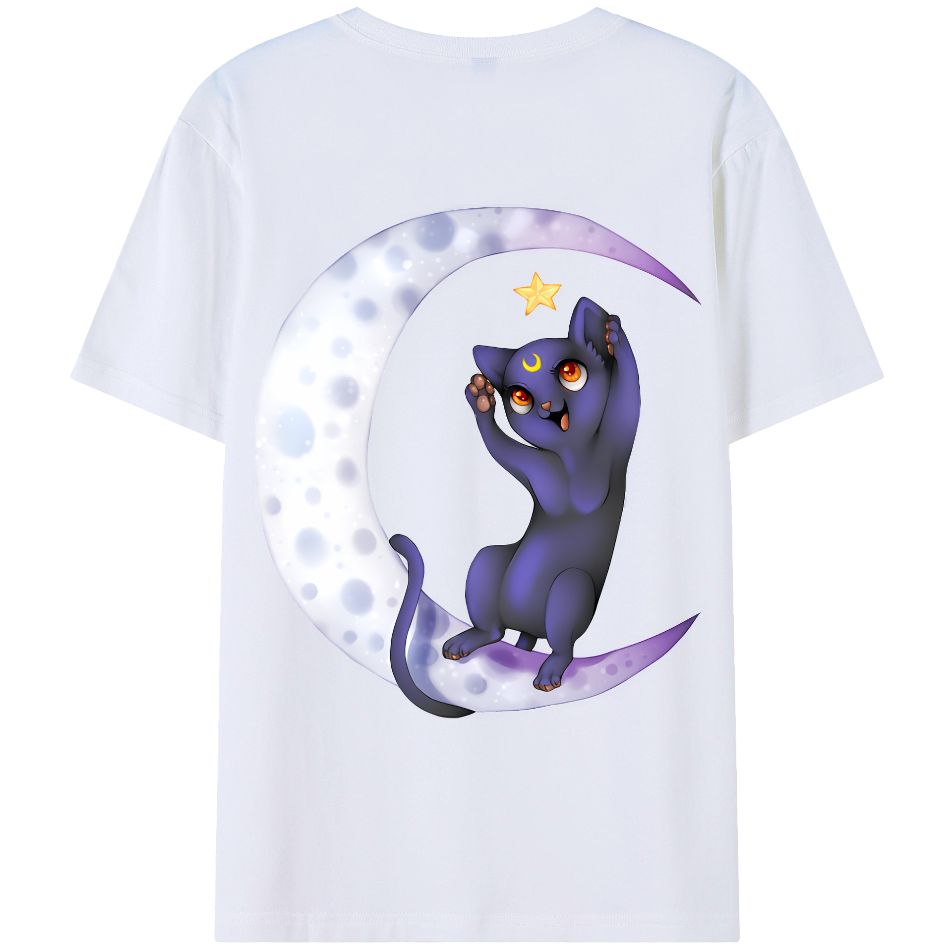 （画像用） 美少女戦士セーラームーン Sailor Moon 綿100％ メンズ半袖Tシャツ（バックプリント） 通気性