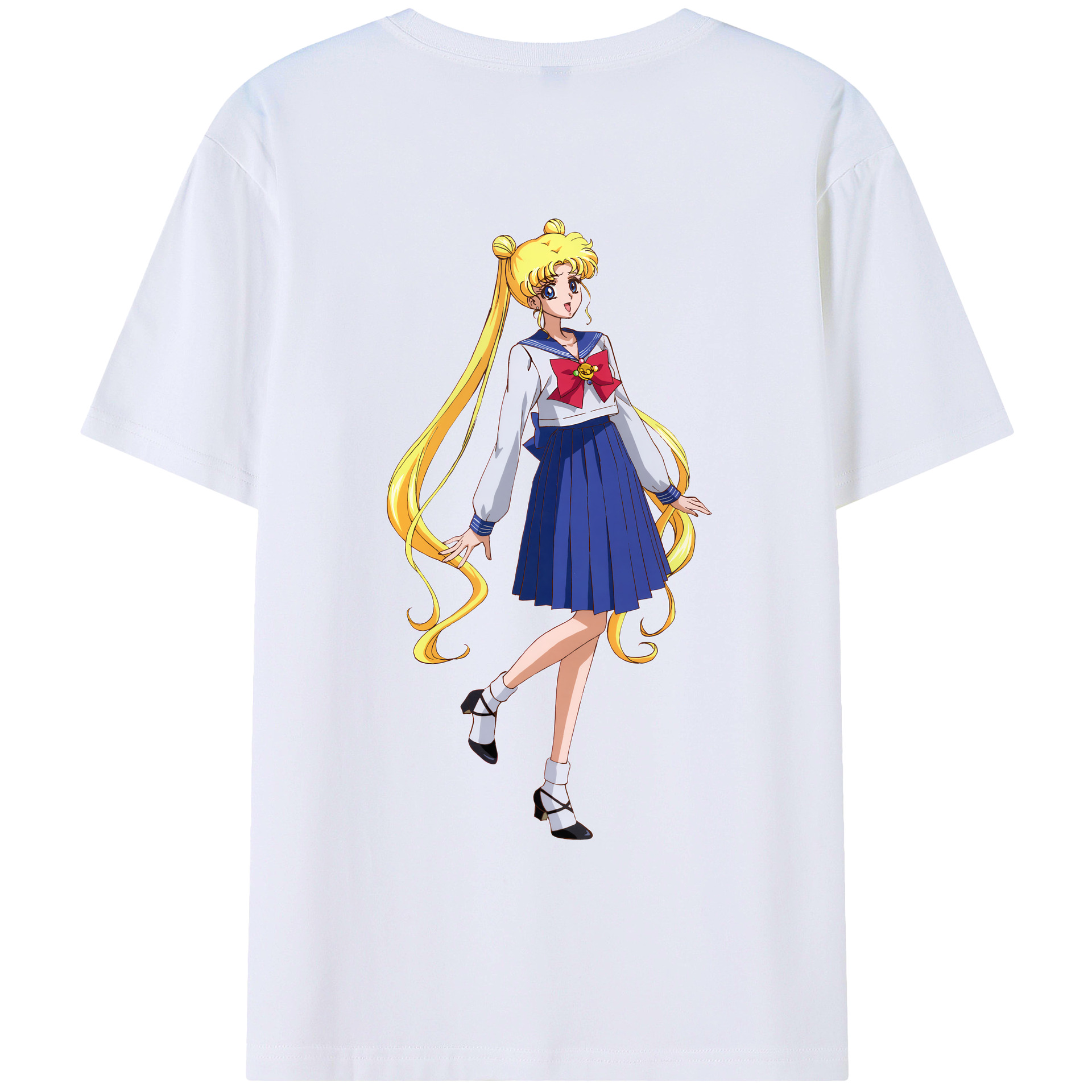 （画像用） 美少女戦士セーラームーン 愛野 美奈子 あいの みなこ Sailor Moon Aino Minako 綿100％ メンズ半袖Tシャツ（バックプリント） 通気性