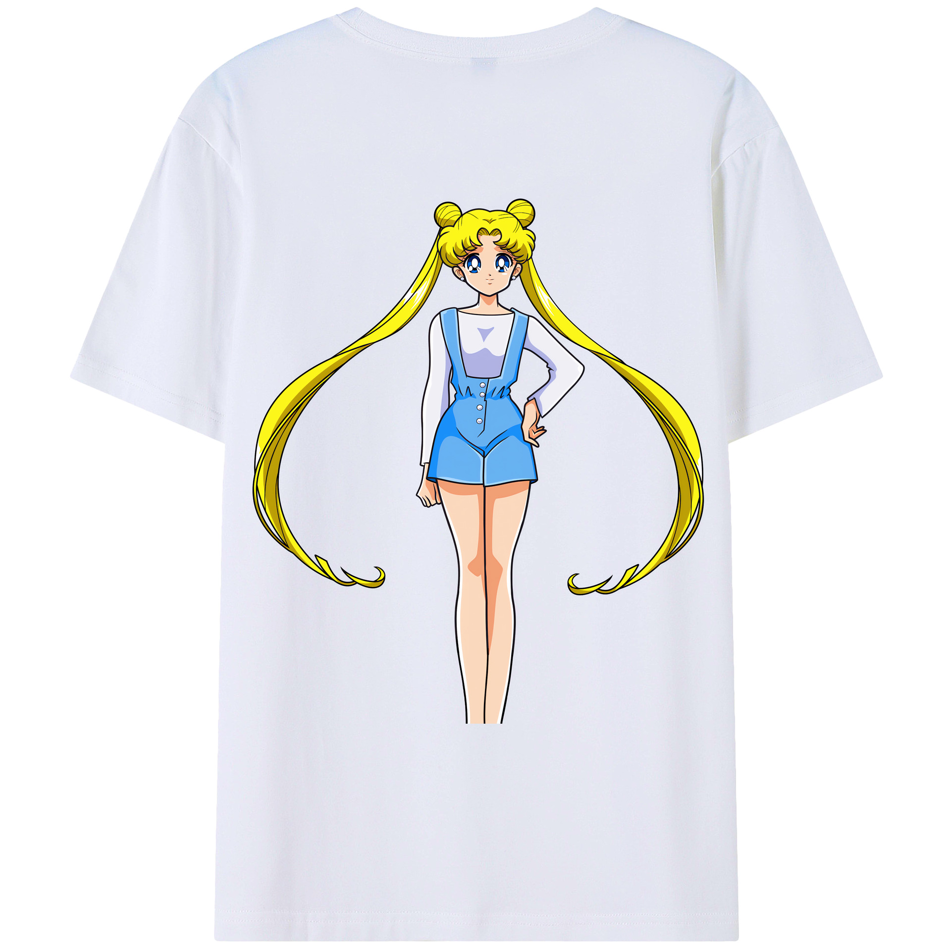 （画像用） 美少女戦士セーラームーン 愛野 美奈子 あいの みなこ Sailor Moon Aino Minako 綿100％ メンズ半袖Tシャツ（バックプリント） 通気性