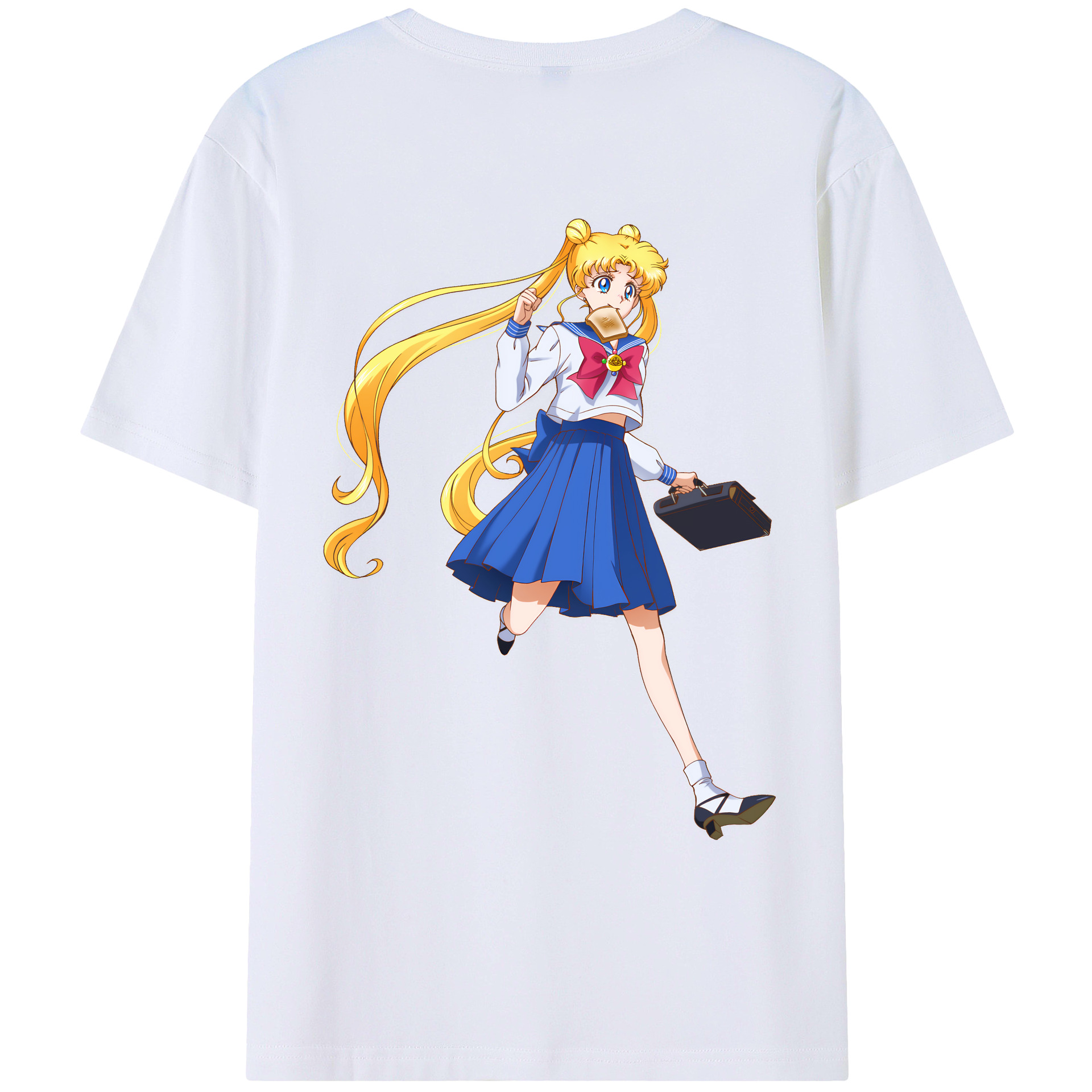 （画像用） 美少女戦士セーラームーン 愛野 美奈子 あいの みなこ Sailor Moon Aino Minako 綿100％ メンズ半袖Tシャツ（バックプリント） 通気性