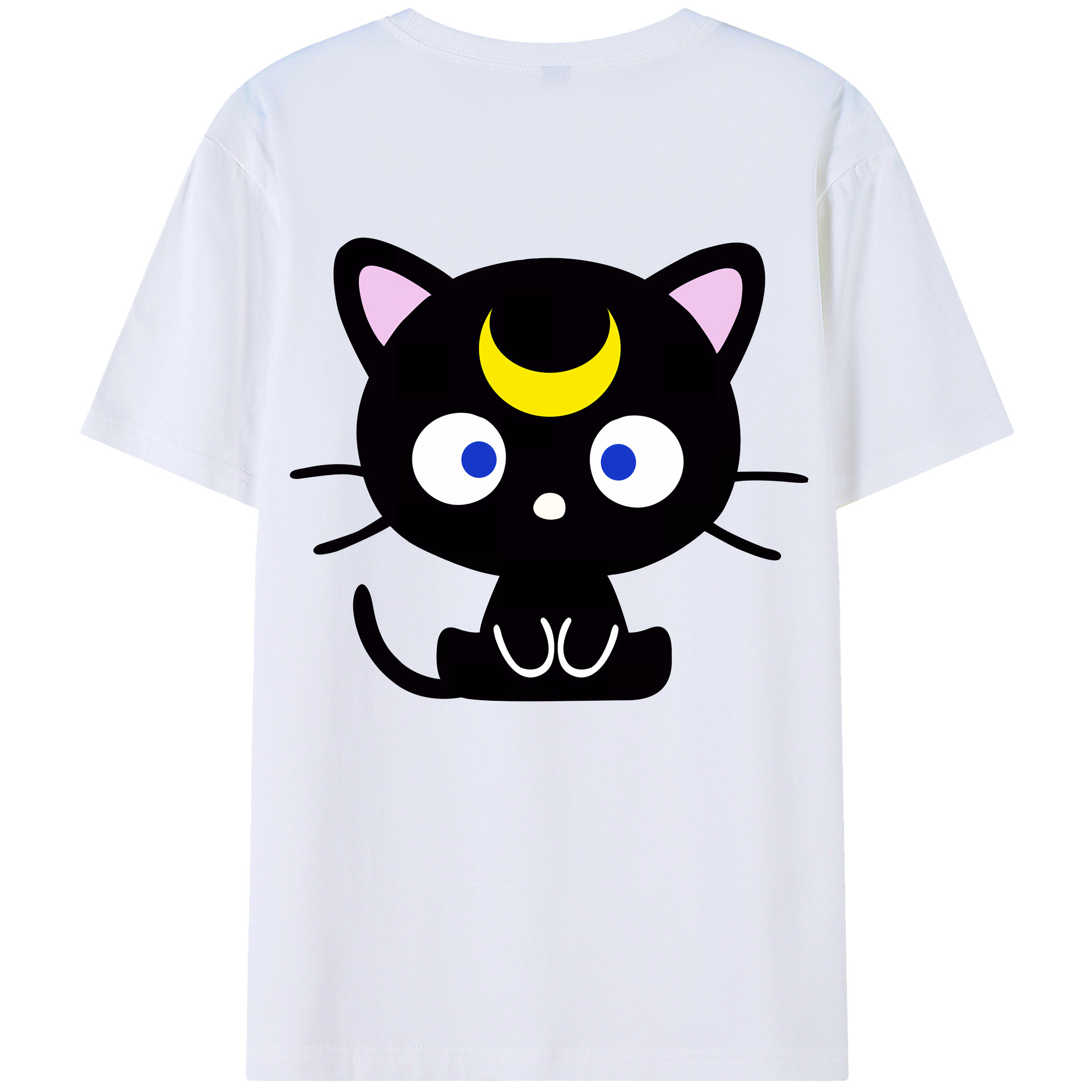 （画像用） 美少女戦士セーラームーン Sailor Moon 綿100％ メンズ半袖Tシャツ（バックプリント） 通気性