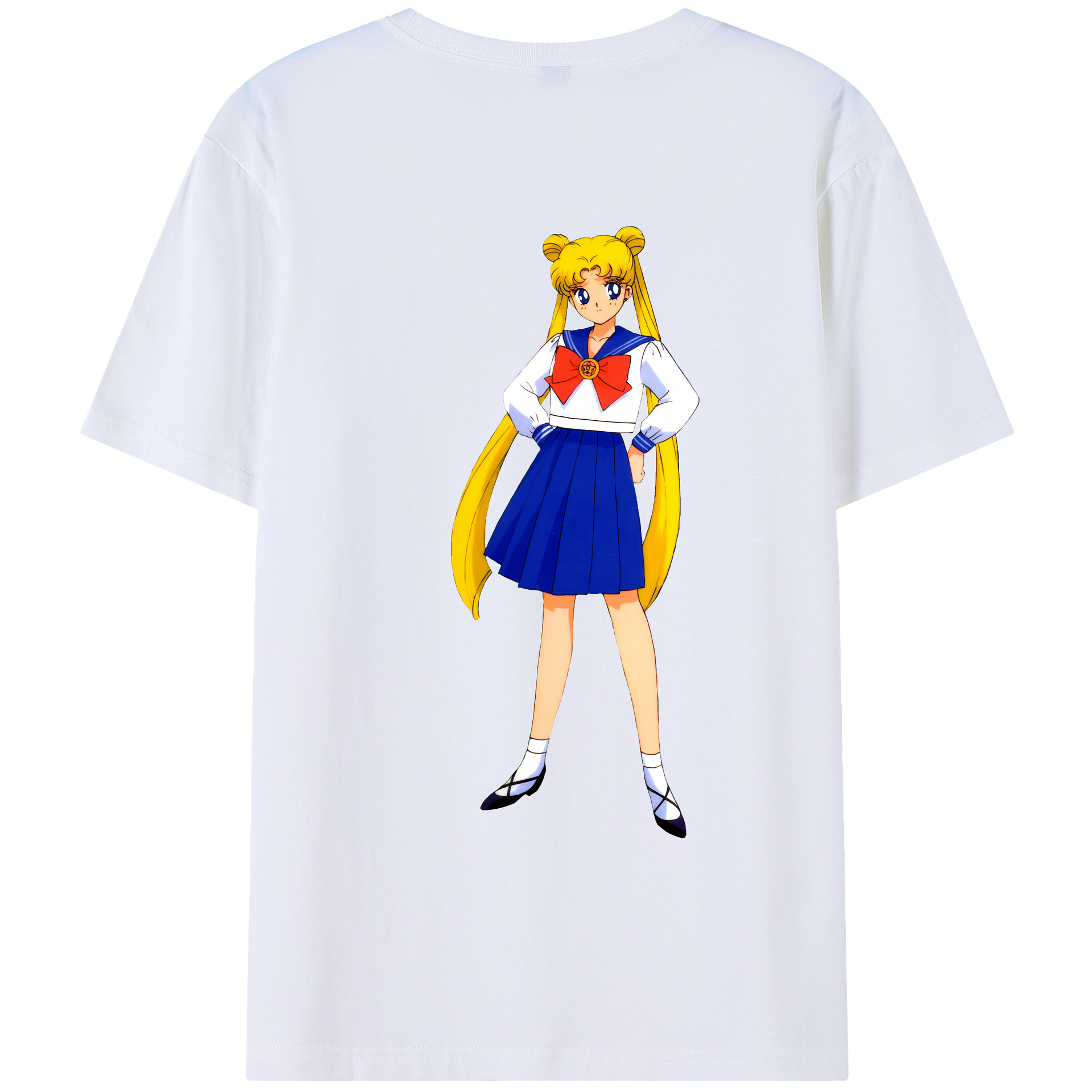（画像用） 美少女戦士セーラームーン 愛野 美奈子 あいの みなこ Sailor Moon Aino Minako 綿100％ メンズ半袖Tシャツ（バックプリント） 通気性