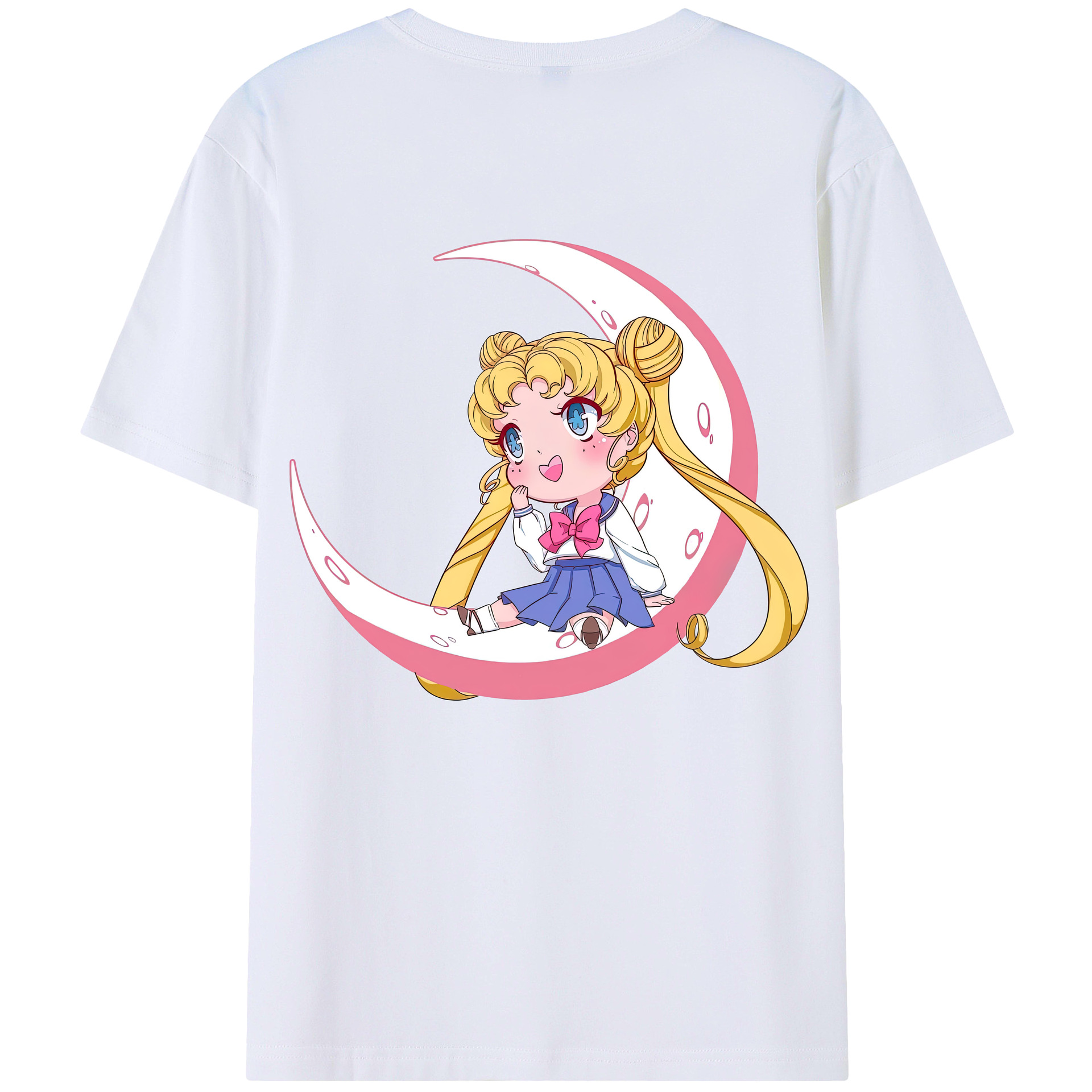 （画像用） 美少女戦士セーラームーン 愛野 美奈子 あいの みなこ Sailor Moon Aino Minako 綿100％ メンズ半袖Tシャツ（バックプリント） 通気性