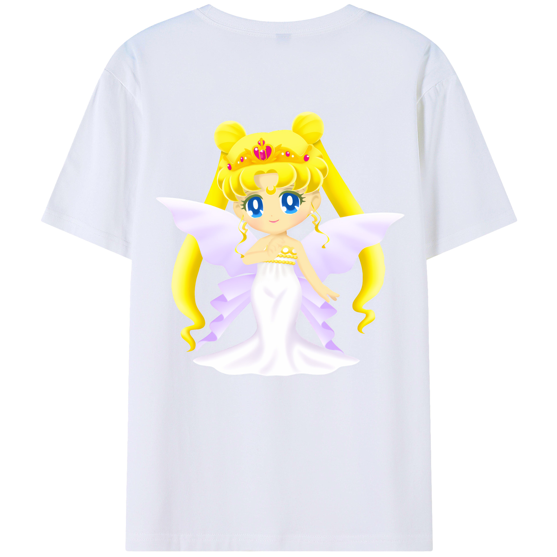 （画像用） 美少女戦士セーラームーン 愛野 美奈子 あいの みなこ Sailor Moon Aino Minako 綿100％ メンズ半袖Tシャツ（バックプリント） 通気性