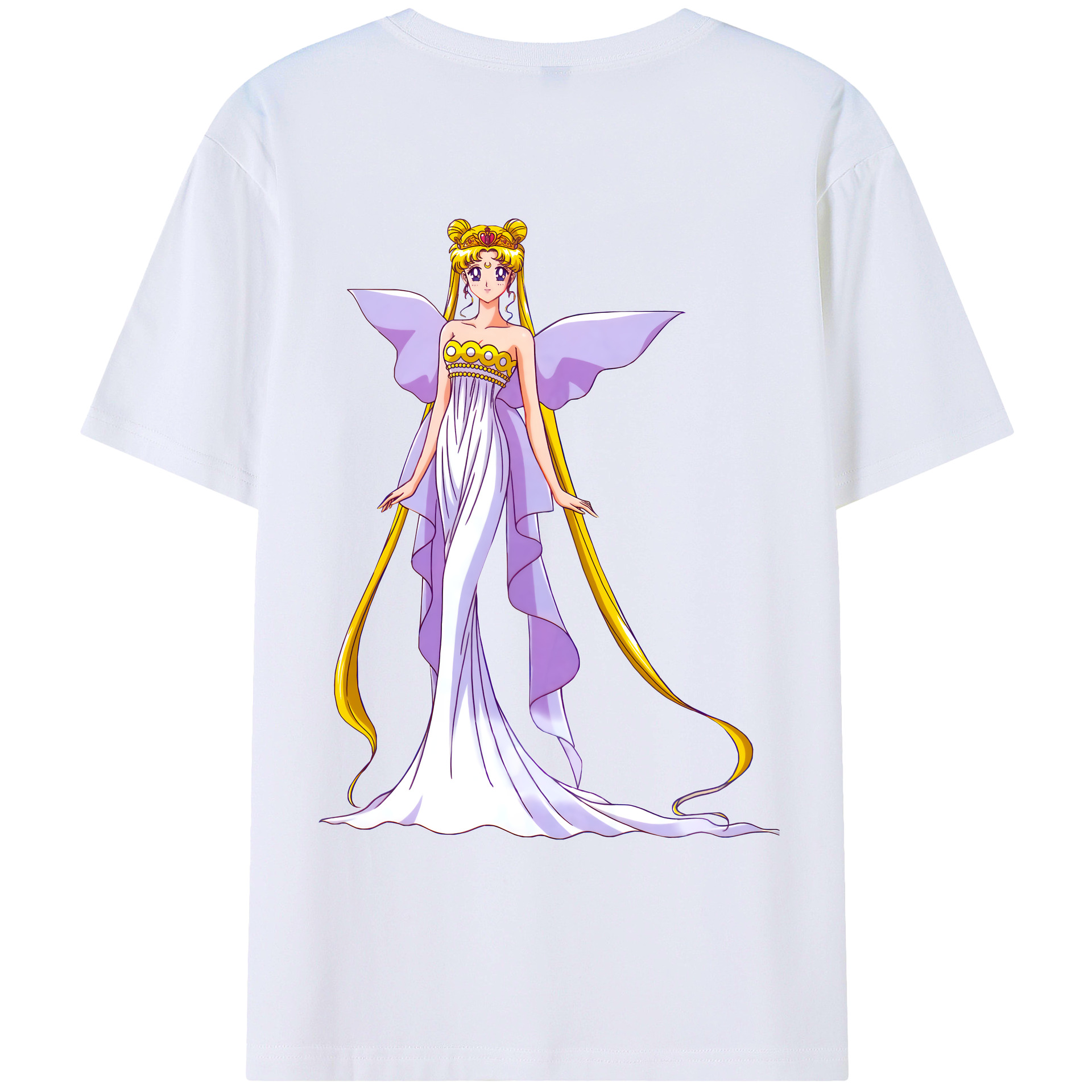 （画像用） 美少女戦士セーラームーン 愛野 美奈子 あいの みなこ Sailor Moon Aino Minako 綿100％ メンズ半袖Tシャツ（バックプリント） 通気性