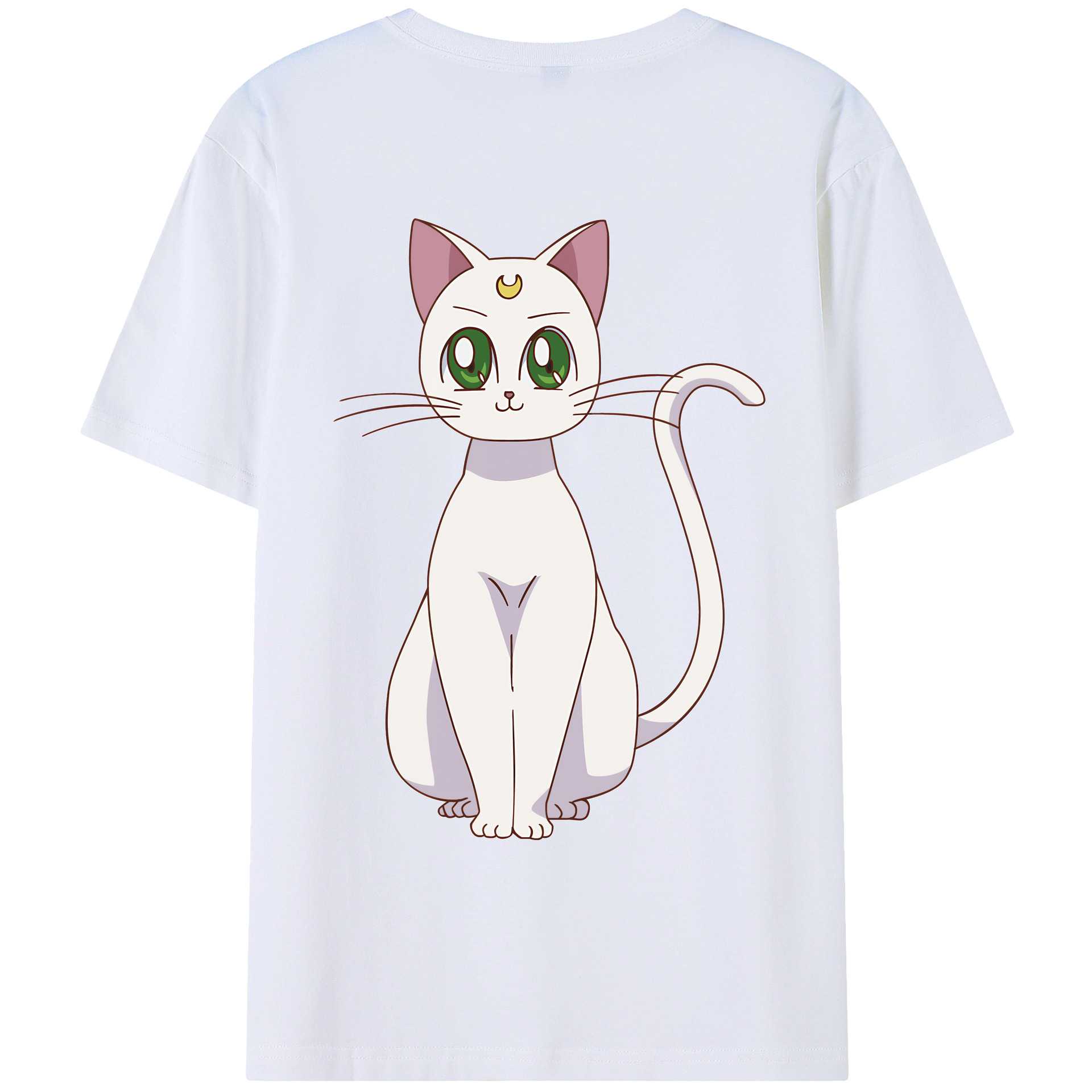 （画像用） 美少女戦士セーラームーン Sailor Moon 綿100％ メンズ半袖Tシャツ（バックプリント） 通気性