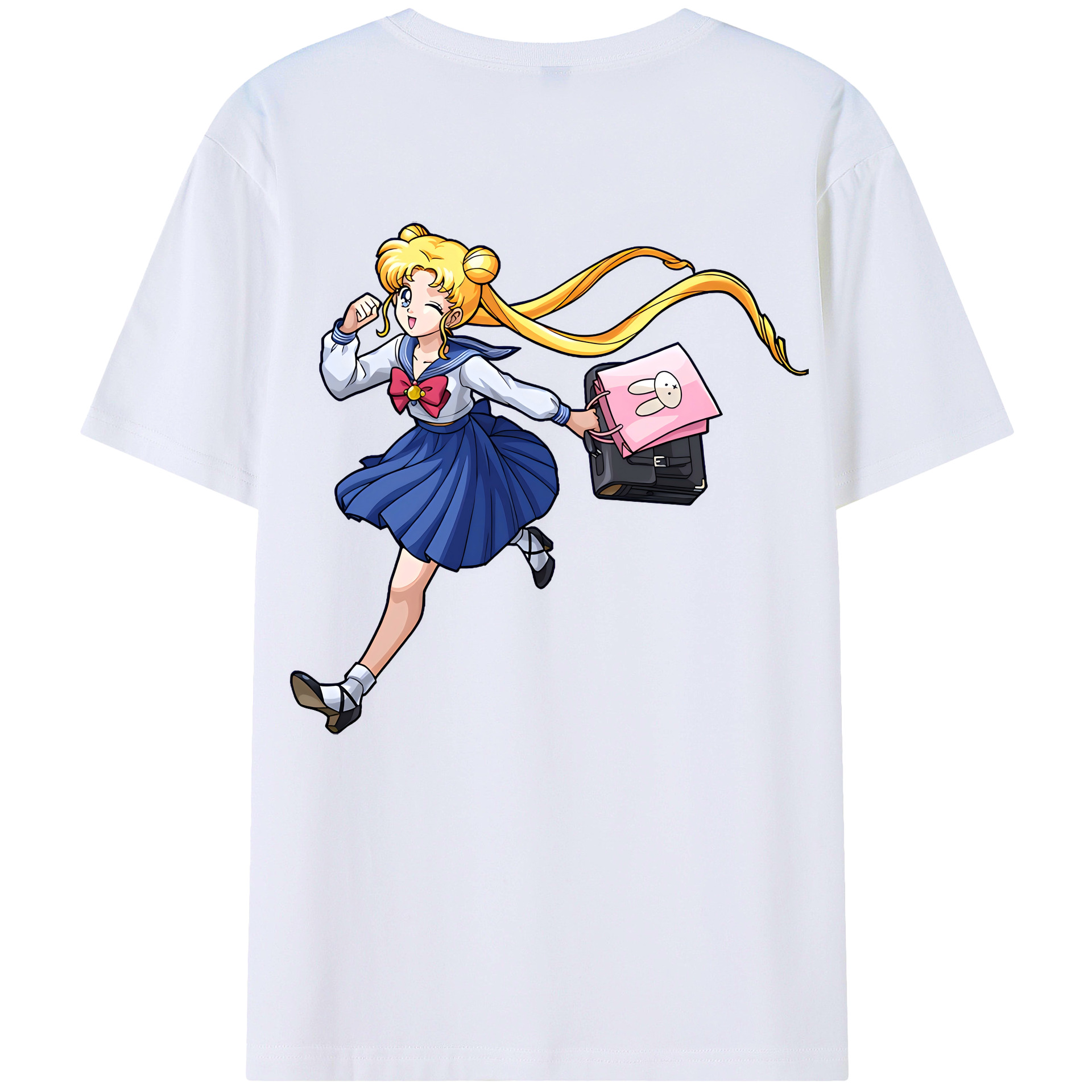 （画像用） 美少女戦士セーラームーン 愛野 美奈子 あいの みなこ Sailor Moon Aino Minako 綿100％ メンズ半袖Tシャツ（バックプリント） 通気性
