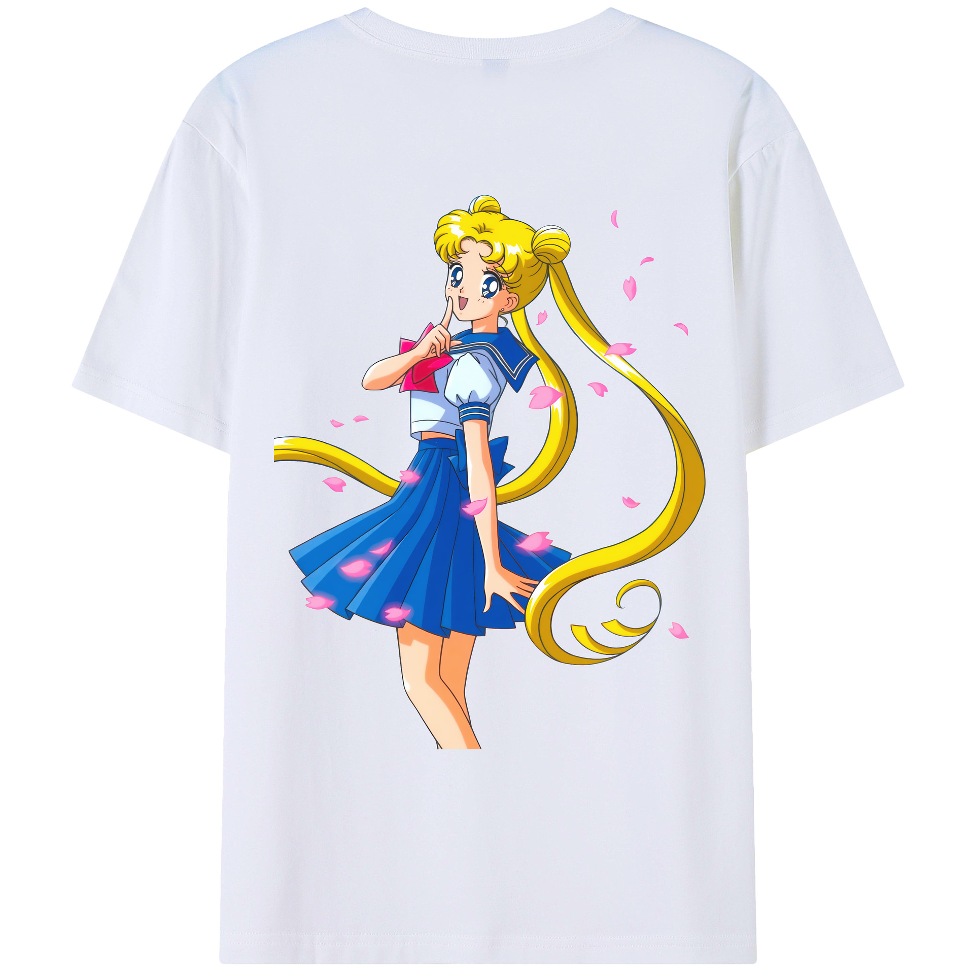 （画像用） 美少女戦士セーラームーン 愛野 美奈子 あいの みなこ Sailor Moon Aino Minako 綿100％ メンズ半袖Tシャツ（バックプリント） 通気性