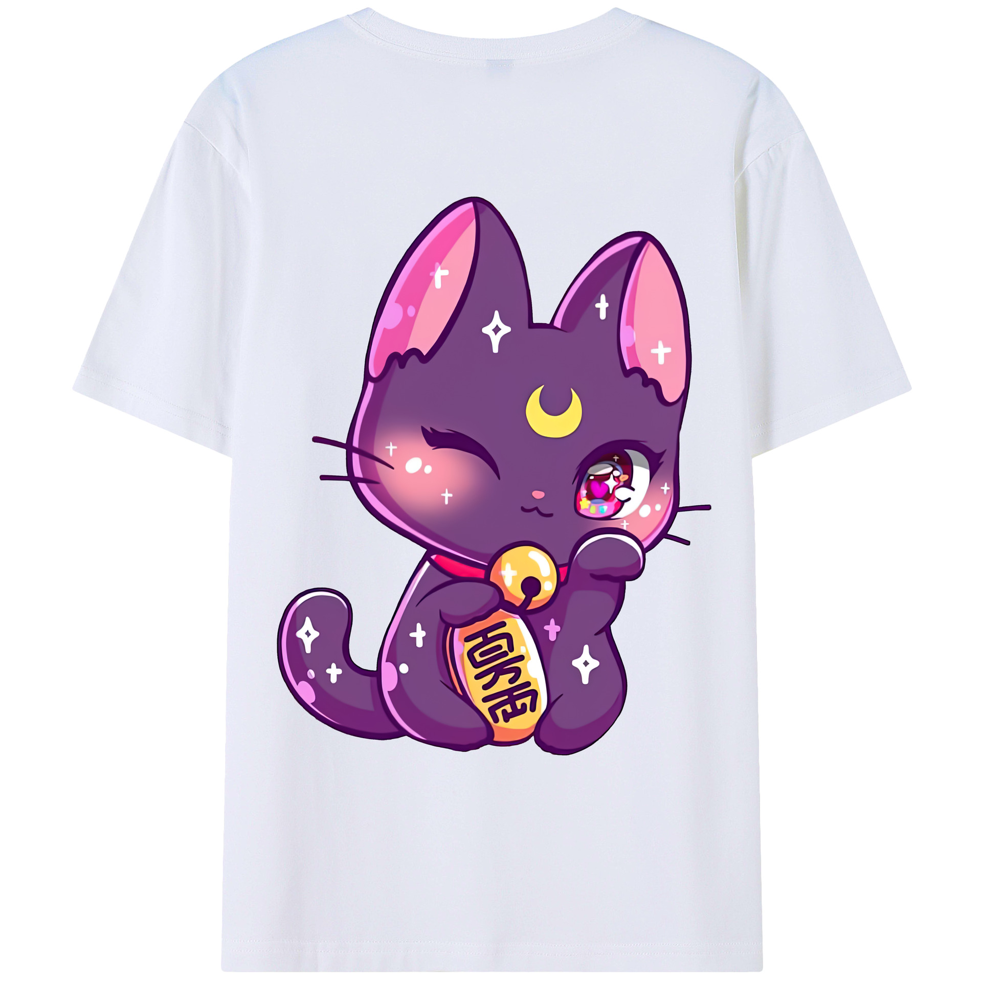 （画像用） 美少女戦士セーラームーン Sailor Moon 綿100％ メンズ半袖Tシャツ（バックプリント） 通気性