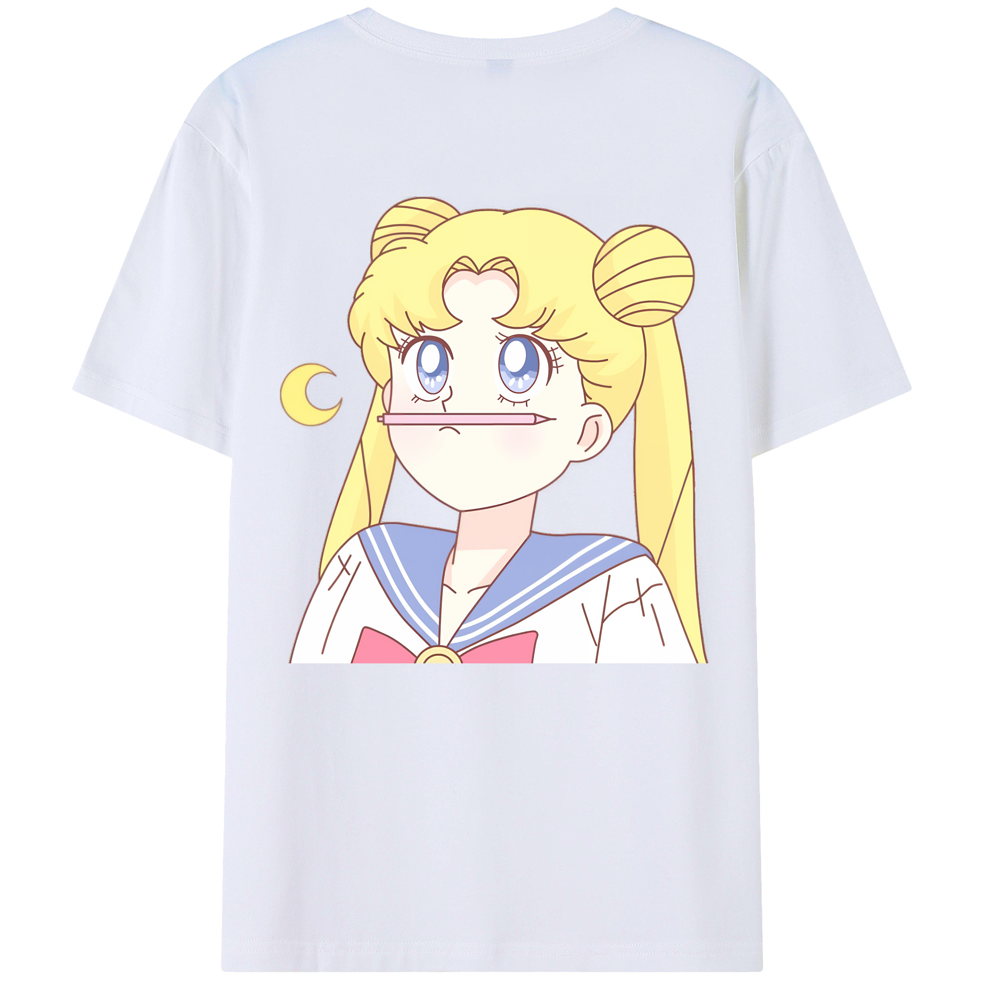 （画像用） 美少女戦士セーラームーン 愛野 美奈子 あいの みなこ Sailor Moon Aino Minako 綿100％ メンズ半袖Tシャツ（バックプリント） 通気性
