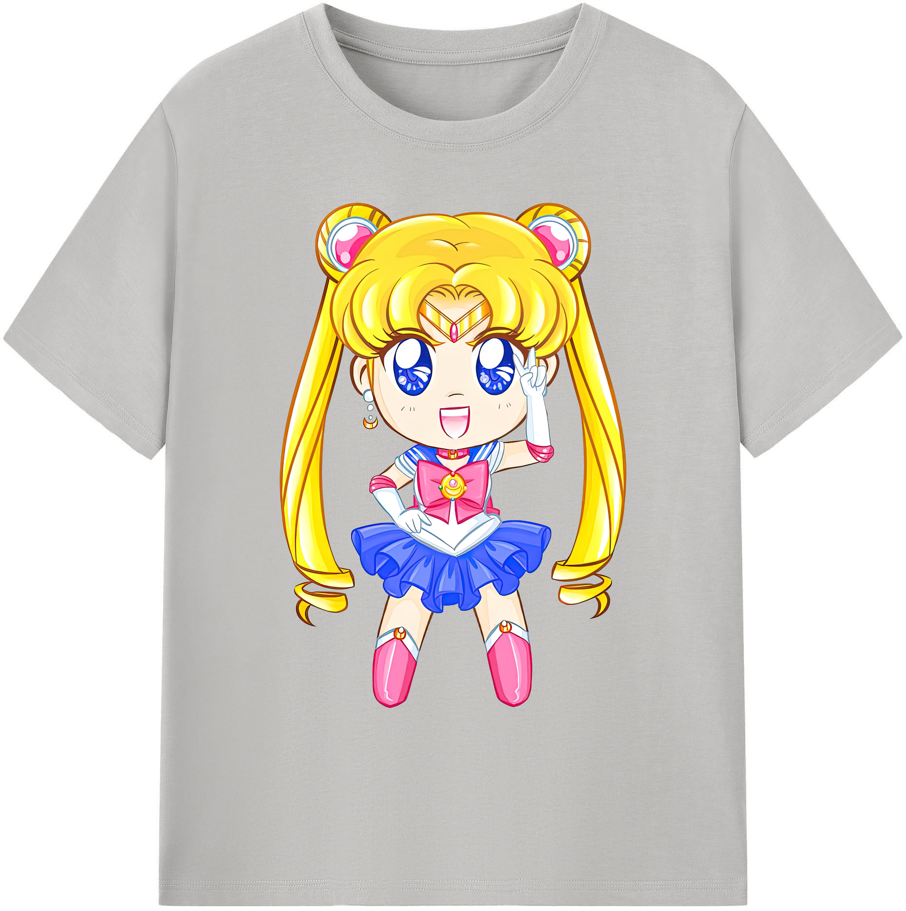 （画像用） 美少女戦士セーラームーン 月野 うさぎ つきの うさぎ Sailor Moon Tsukino Usagi 綿100％ メンズ半袖Tシャツ｜肌触りやわらか＆通気性