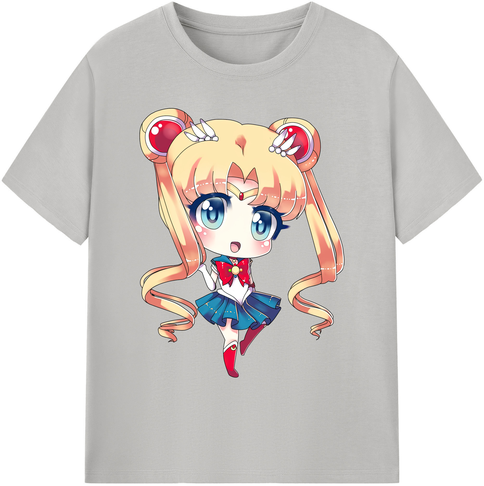 （画像用） 美少女戦士セーラームーン 月野 うさぎ つきの うさぎ Sailor Moon Tsukino Usagi 綿100％ メンズ半袖Tシャツ｜肌触りやわらか＆通気性