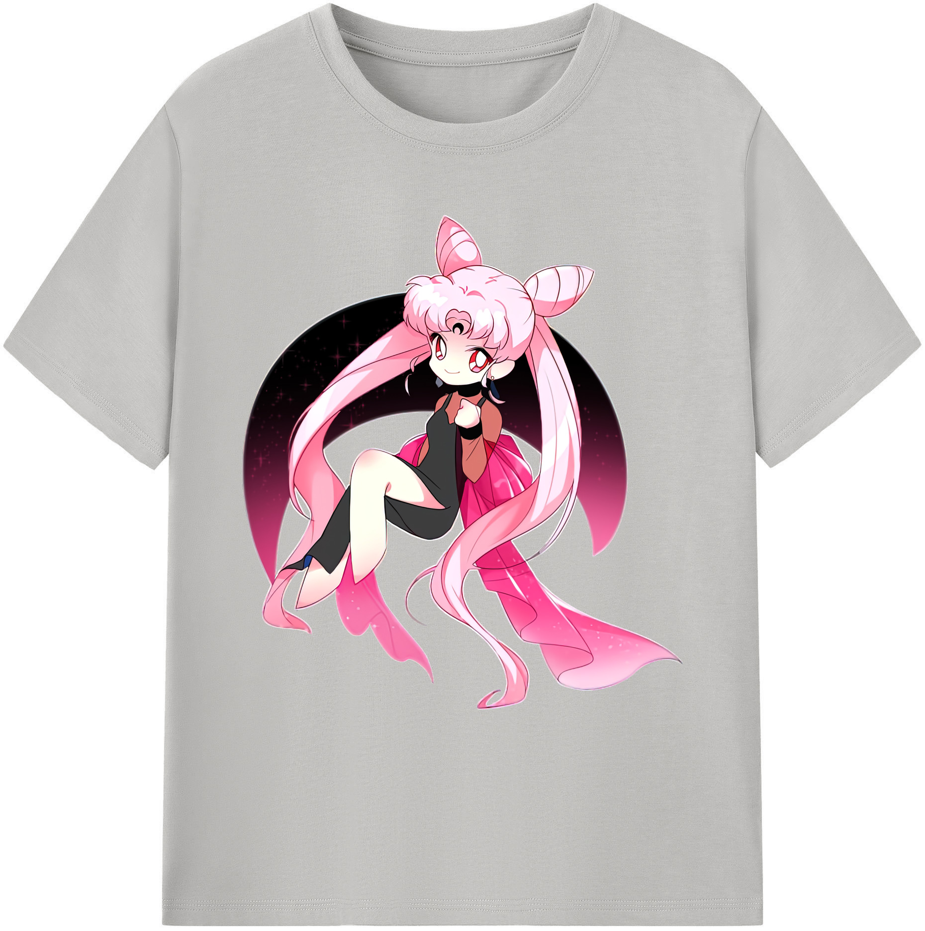 （画像用） 美少女戦士セーラームーン ちびうさ Sailor Moon Chibiusa Tsukino Usagi Small Lady Serenity 綿100％ メンズ半袖Tシャツ｜肌触りやわらか＆通気性