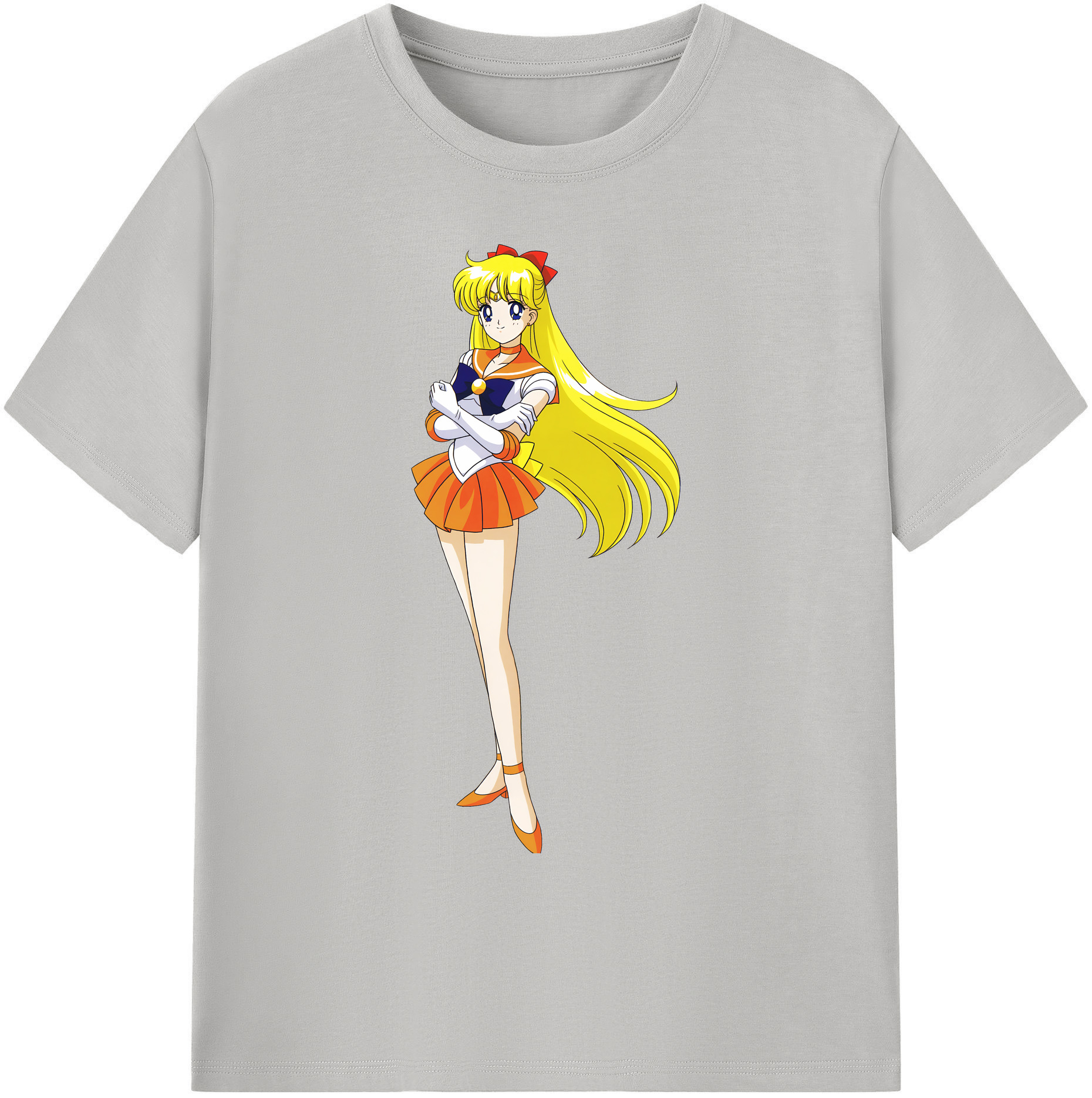 （画像用） 美少女戦士セーラームーン 愛野 美奈子 あいの みなこ Sailor Moon Aino Minako 綿100％ メンズ半袖Tシャツ｜肌触りやわらか＆通気性
