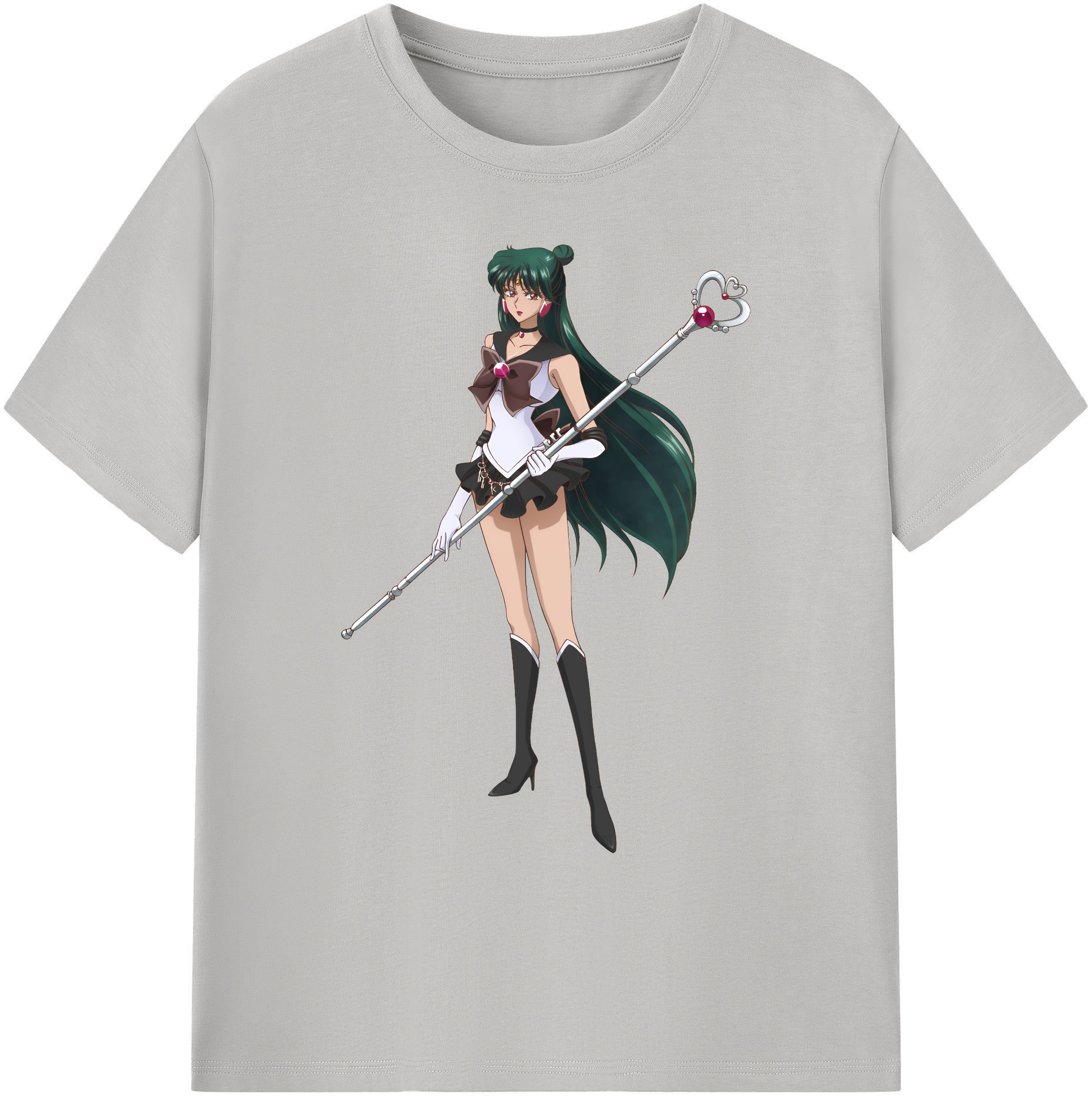 （画像用） 美少女戦士セーラームーン 冥王せつな Sailor Moon Meiou Setsuna 綿100％ メンズ半袖Tシャツ｜肌触りやわらか＆通気性