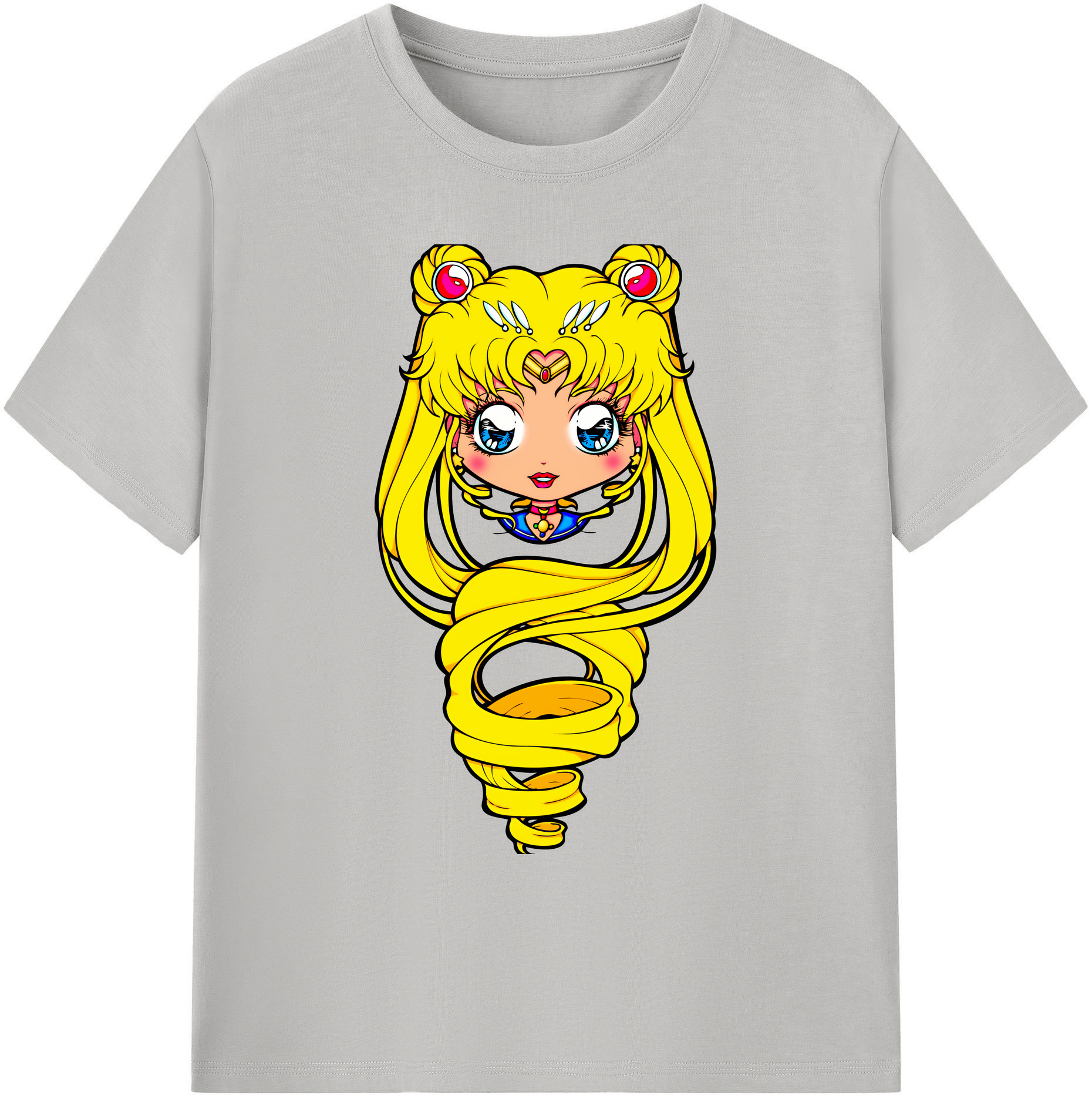 （画像用） 美少女戦士セーラームーン 月野 うさぎ つきの うさぎ Sailor Moon Tsukino Usagi 綿100％ メンズ半袖Tシャツ｜肌触りやわらか＆通気性