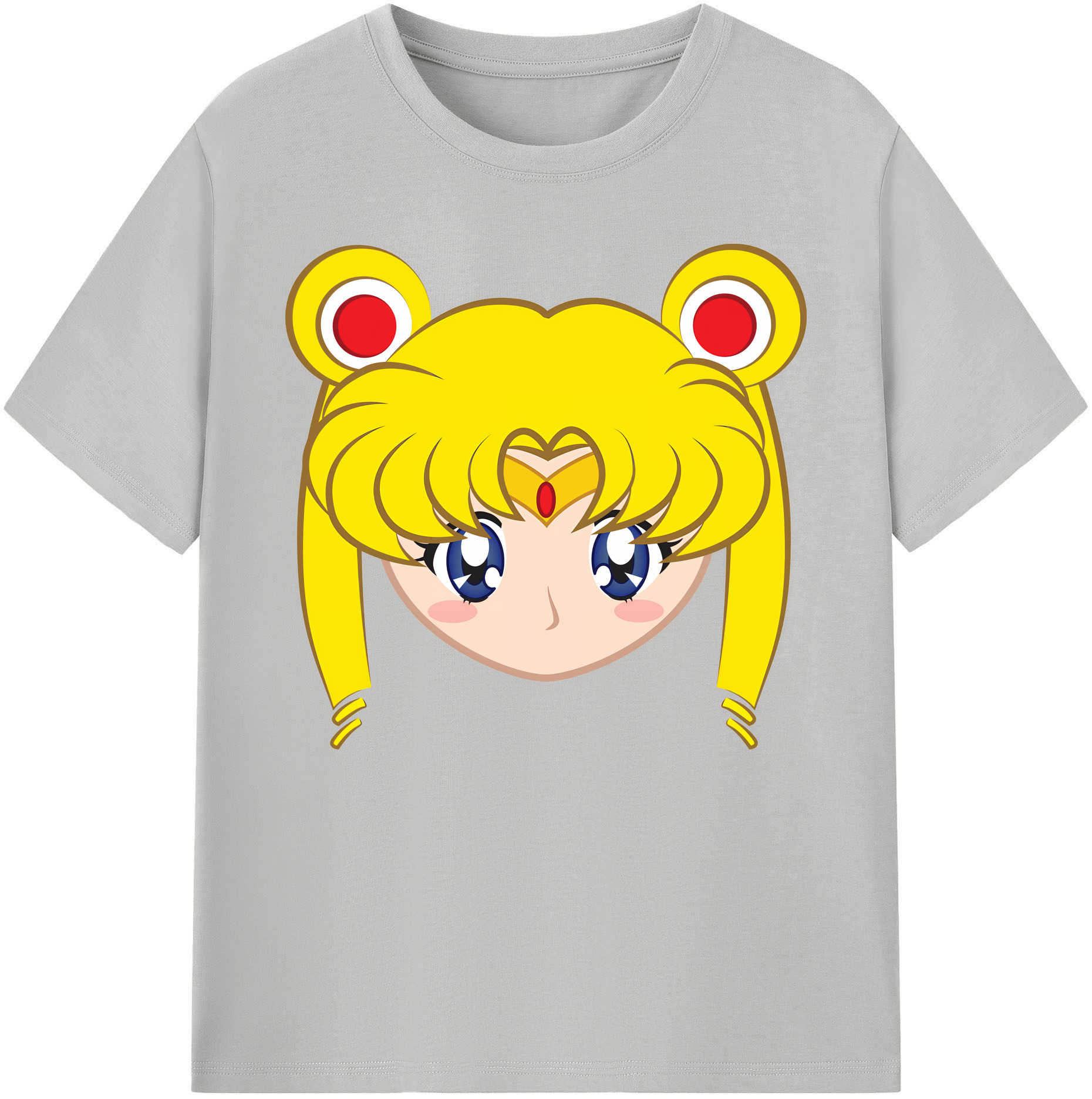（画像用） 美少女戦士セーラームーン 月野 うさぎ つきの うさぎ Sailor Moon Tsukino Usagi 綿100％ メンズ半袖Tシャツ｜肌触りやわらか＆通気性