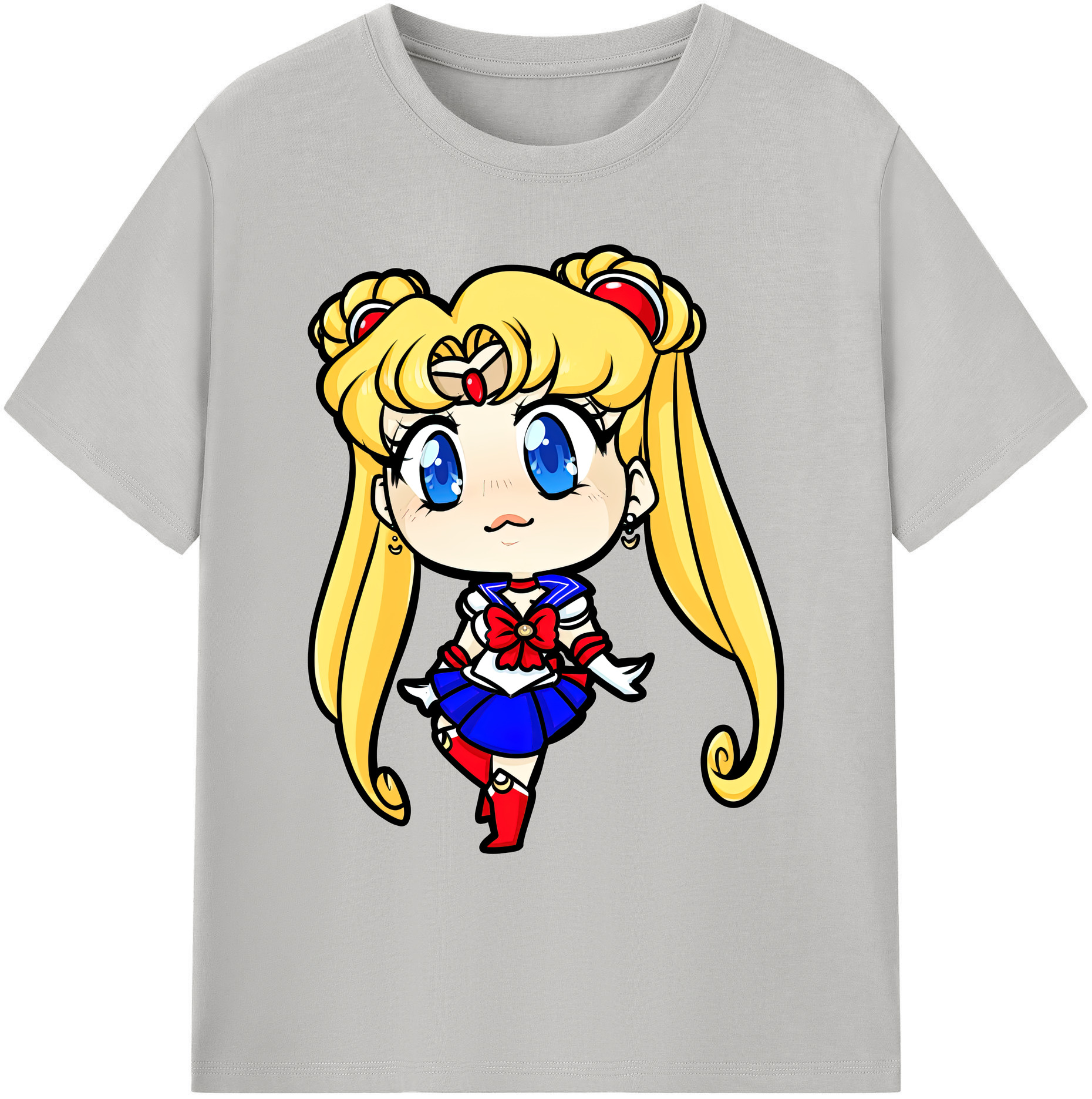 （画像用） 美少女戦士セーラームーン 月野 うさぎ つきの うさぎ Sailor Moon Tsukino Usagi 綿100％ メンズ半袖Tシャツ｜肌触りやわらか＆通気性