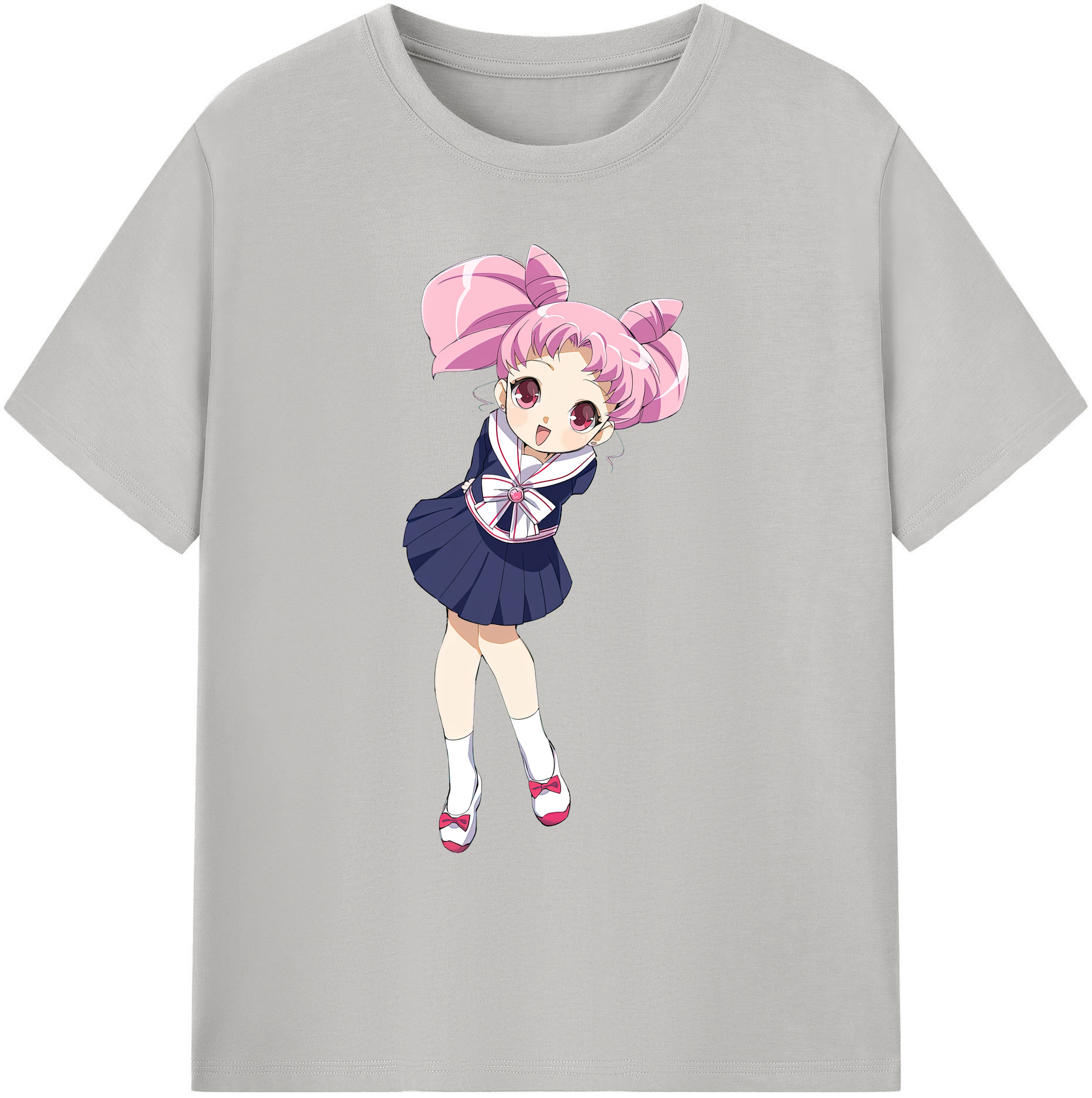 （画像用） 美少女戦士セーラームーン ちびうさ Sailor Moon Chibiusa Tsukino Usagi Small Lady Serenity 綿100％ メンズ半袖Tシャツ｜肌触りやわらか＆通気性